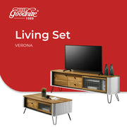 Goodnite Living Set (Verona), 6Ft TV Cabinet + Coffee Table