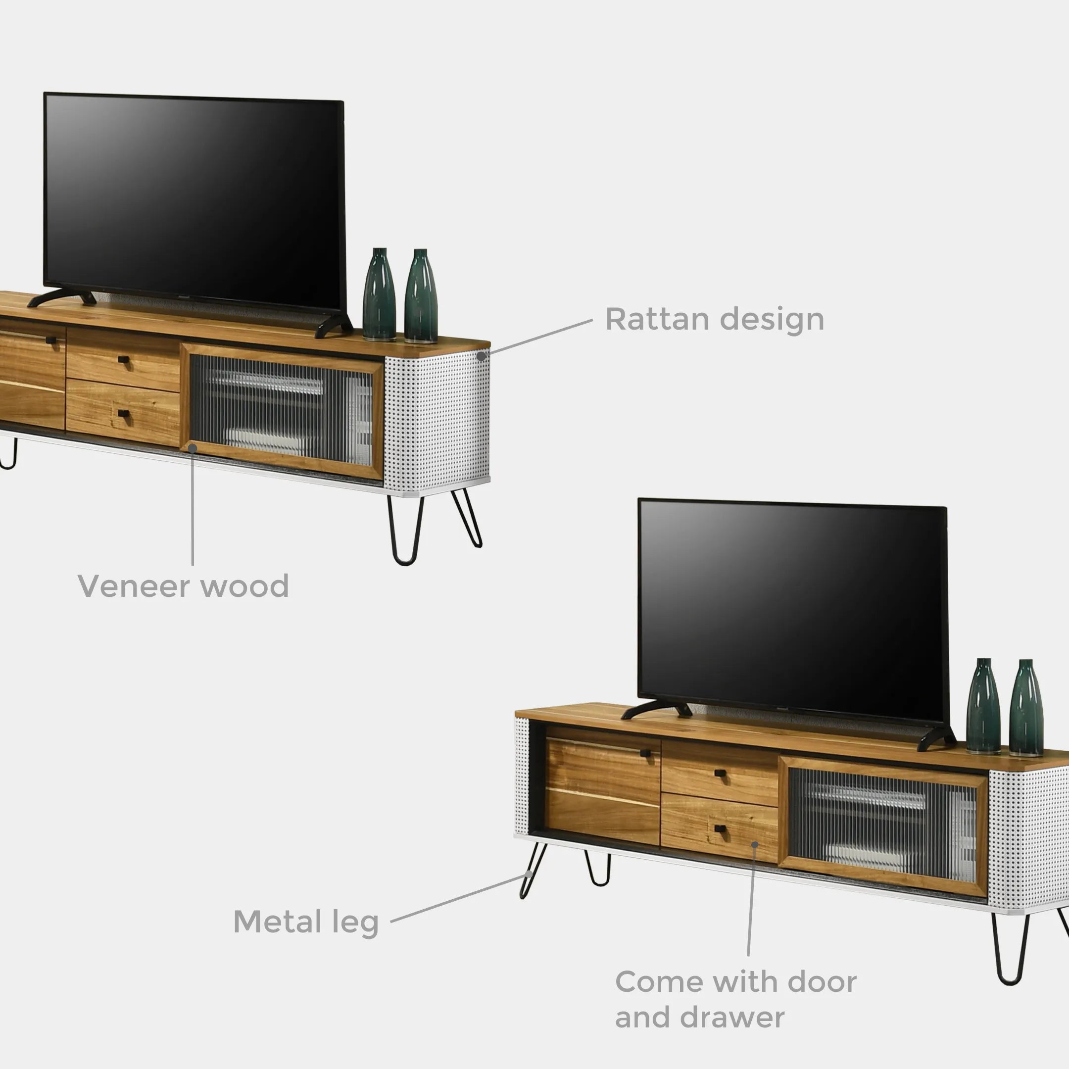 Goodnite Living Set (Verona), 6Ft TV Cabinet + Coffee Table
