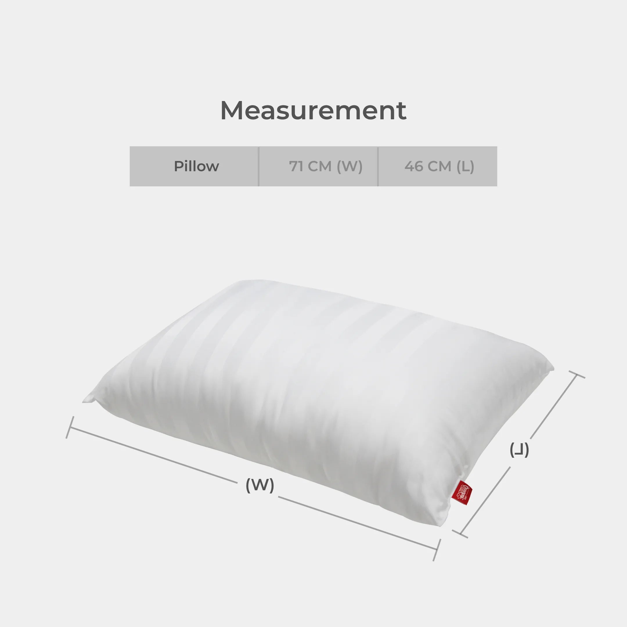 Goodnite Valentina Polyfiber Pillow  71cm x 46cm x 1kg