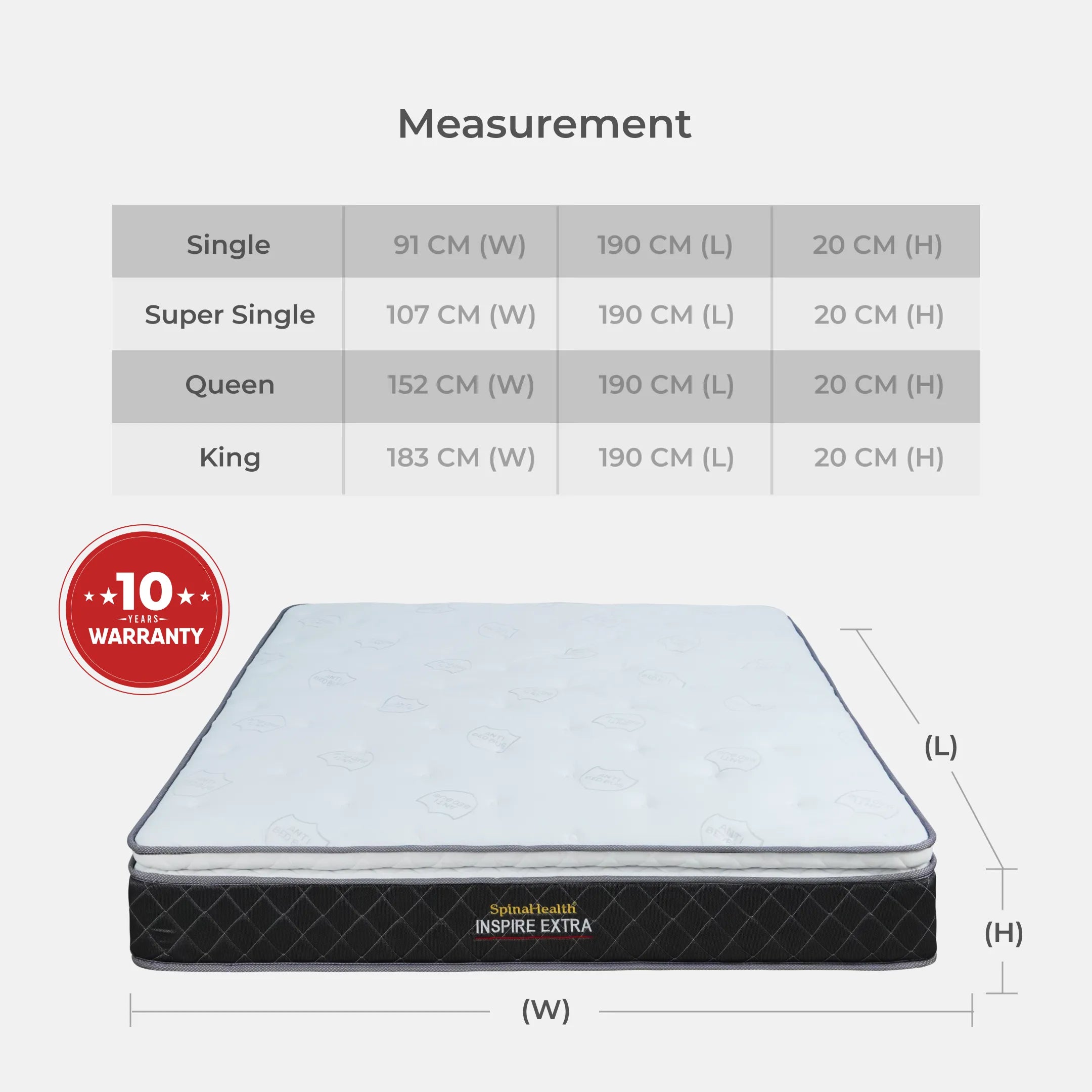Goodnite Inspire Extra Rebond Foam Mattress (10 Inch) with Single/ Super Single/ Queen/ King