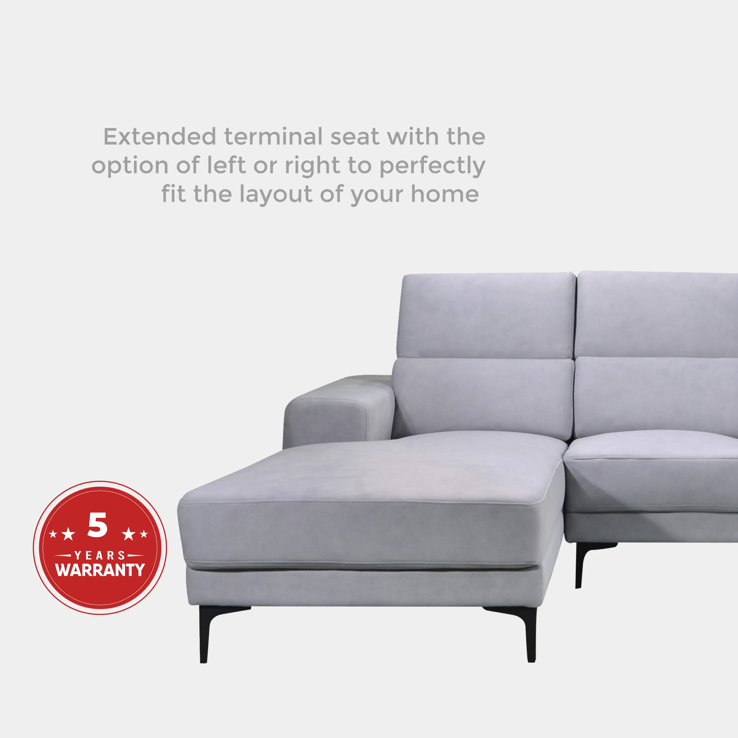 Goodnite Fabric L-Shape Sofa (SF5005G), 5 Years Warranty