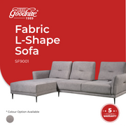 Goodnite Fabric L-Shape Sofa (SF9001), 5 Years Warranty