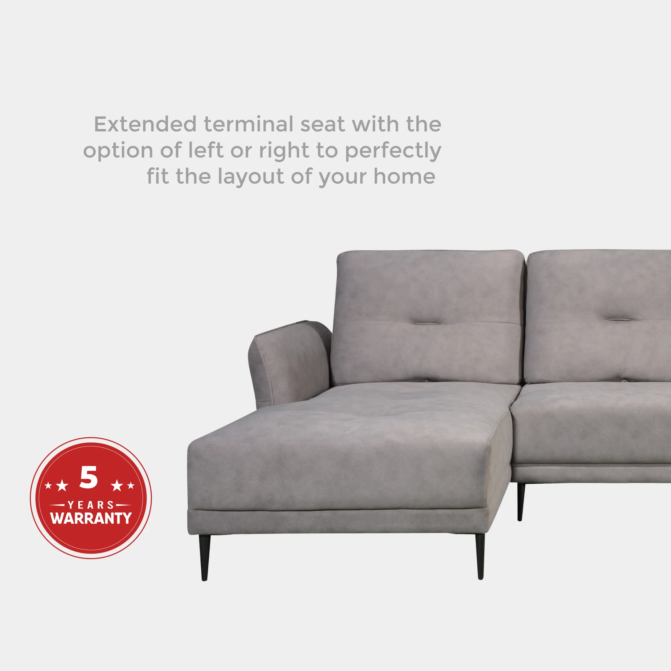 Goodnite Fabric L-Shape Sofa (SF9001), 5 Years Warranty