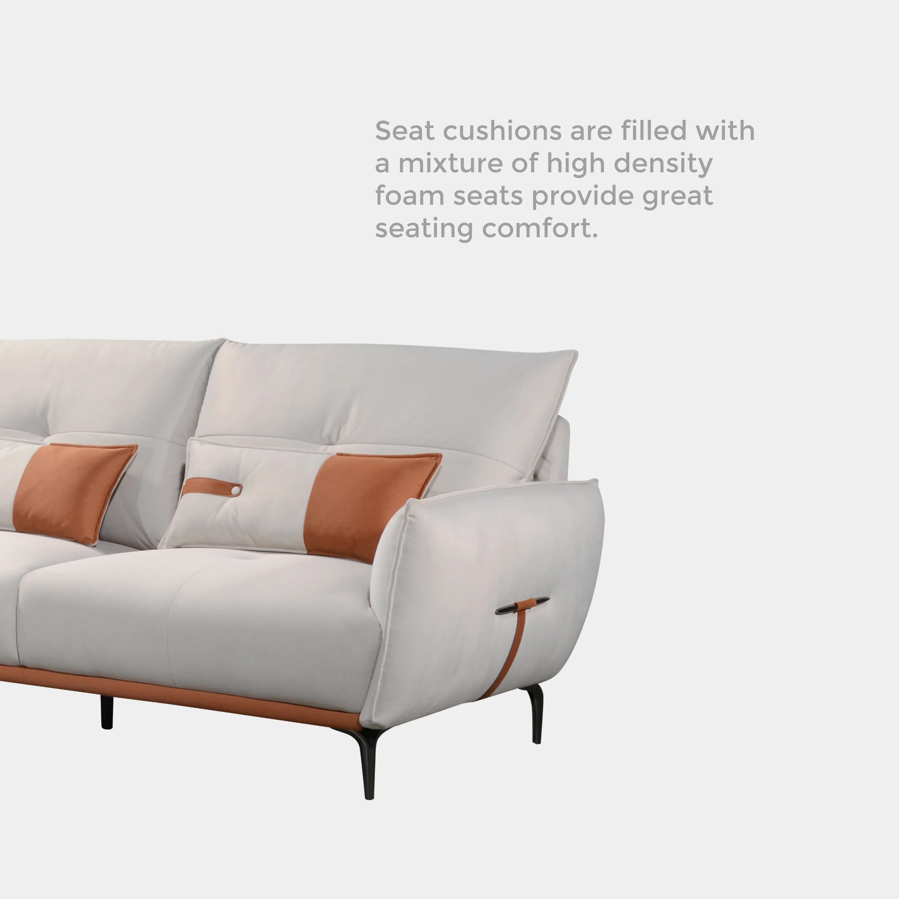 Goodnite Fabric L-Shape Sofa (ML9004), 5 Years Warranty