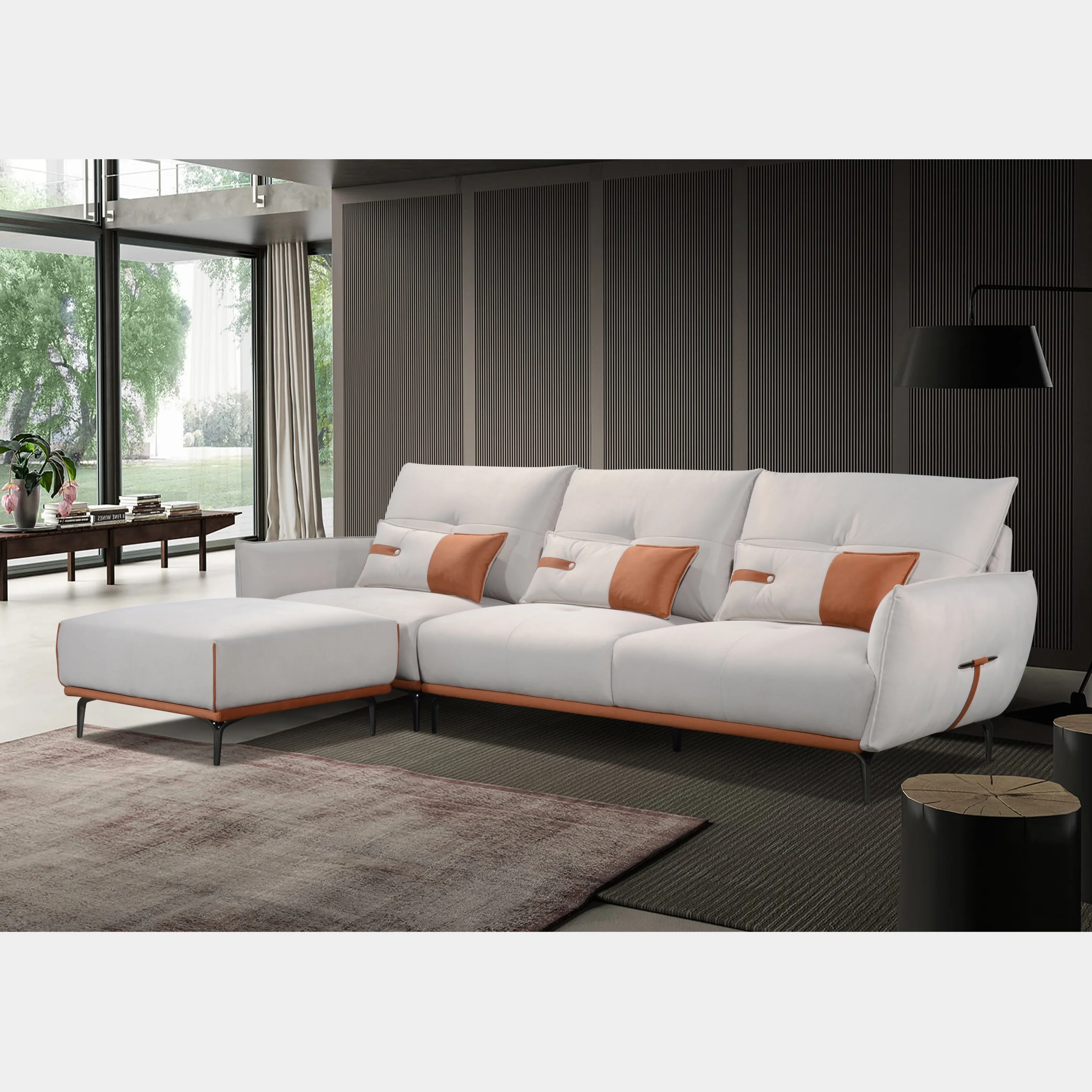 Goodnite Fabric L-Shape Sofa (ML9004), 5 Years Warranty