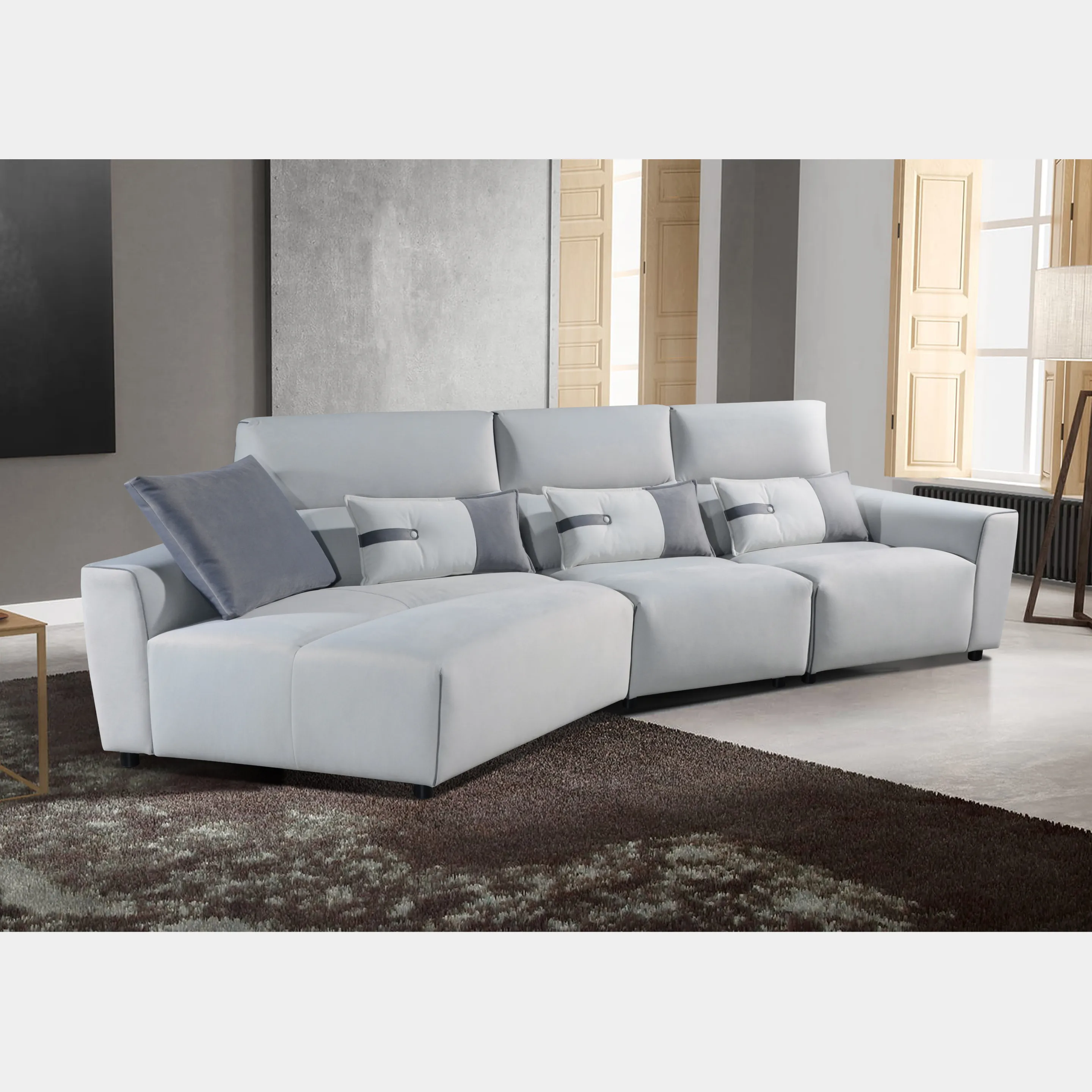 Goodnite Fabric L-Shape Sofa (ML9002), 5 Years Warranty