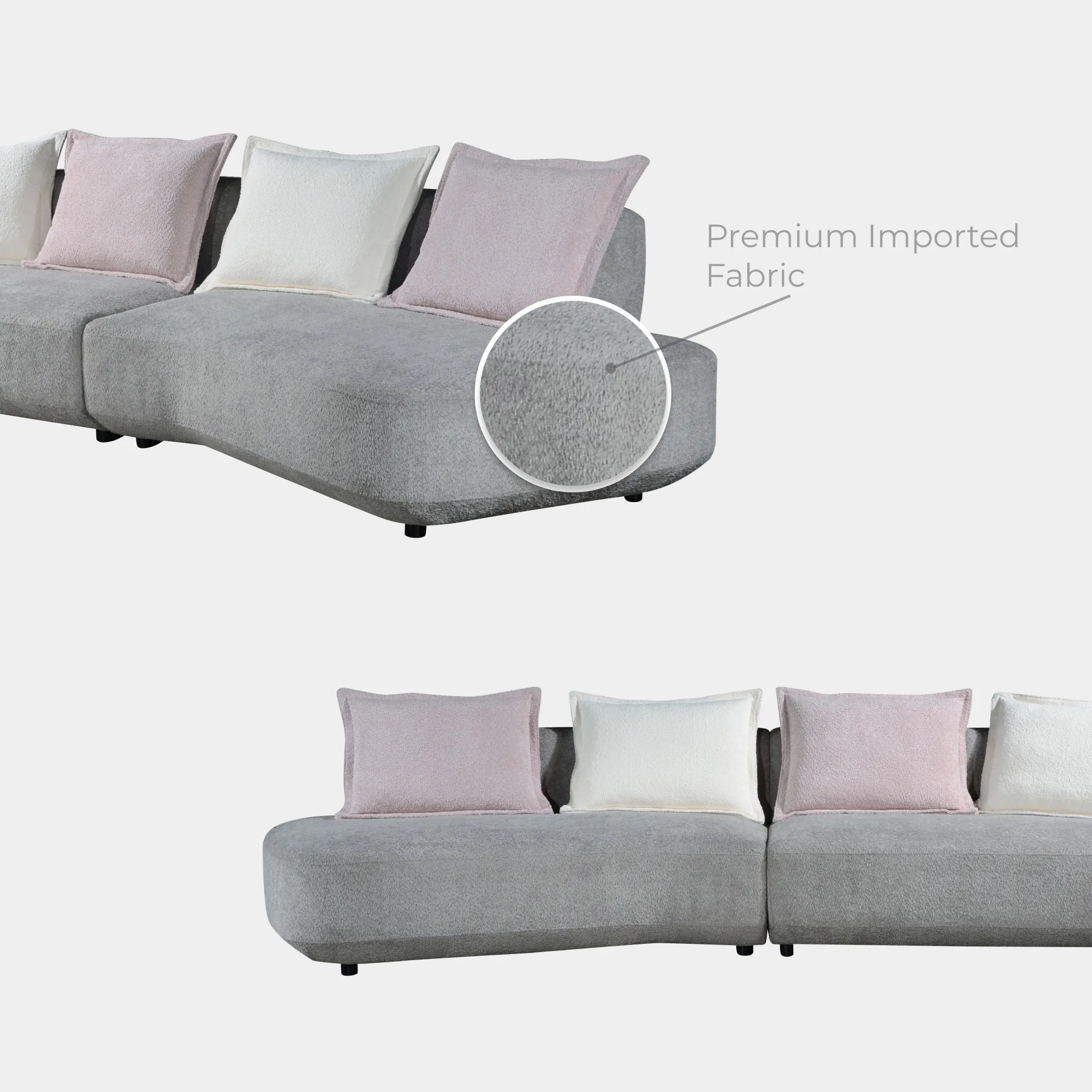 Goodnite 4 Seater Fabric Sofa (ML9003), 5 Years Warranty