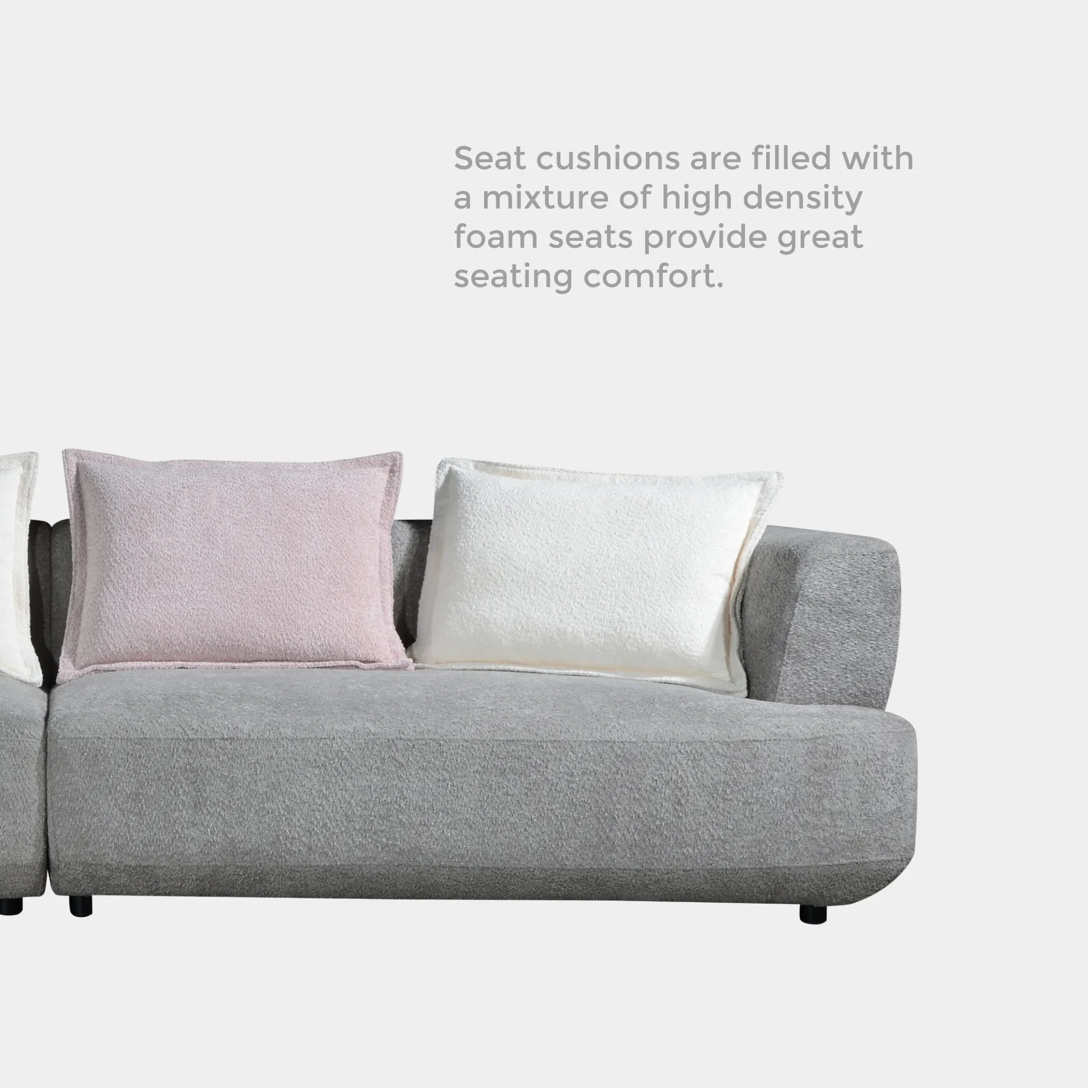 Goodnite 4 Seater Fabric Sofa (ML9003), 5 Years Warranty