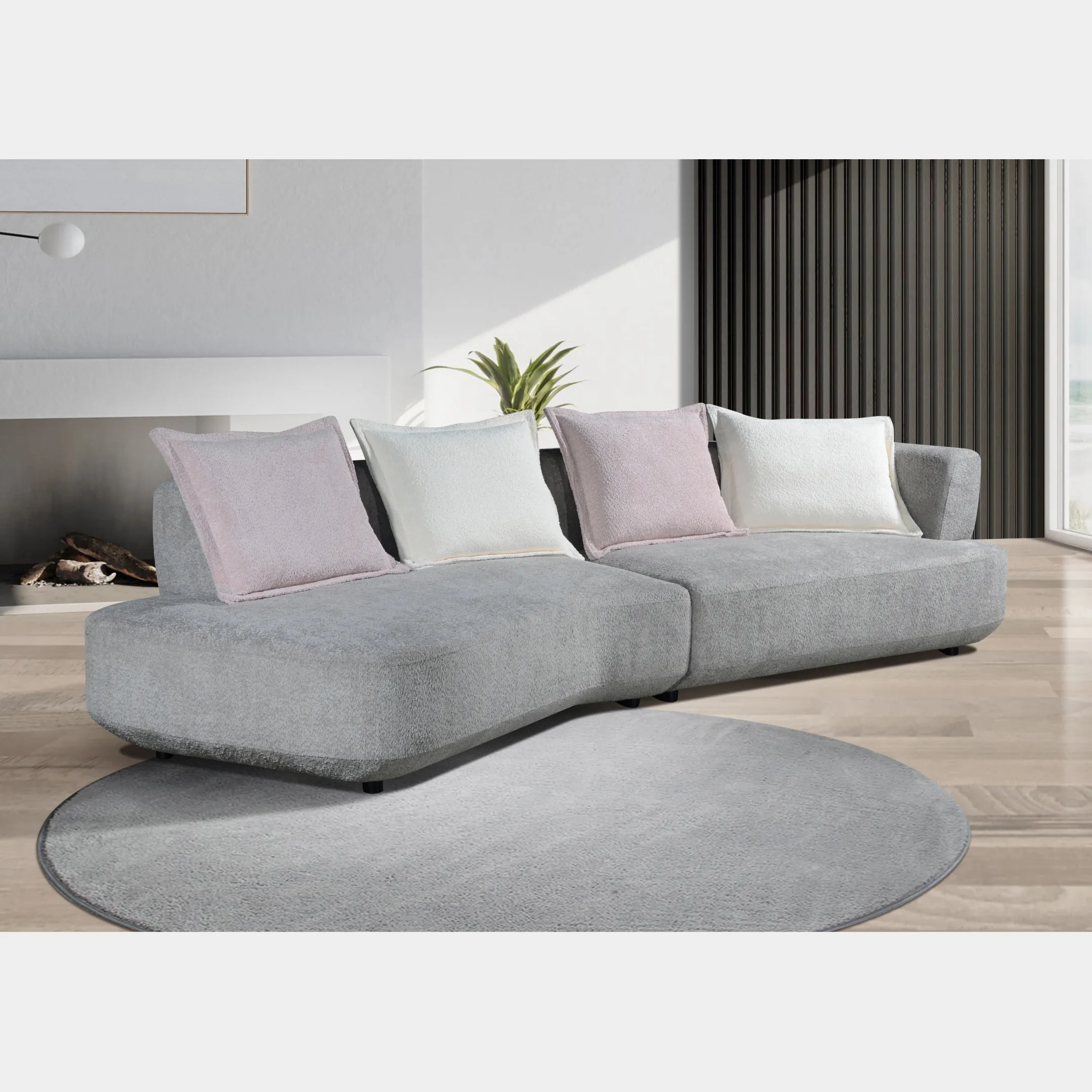 Goodnite 4 Seater Fabric Sofa (ML9003), 5 Years Warranty