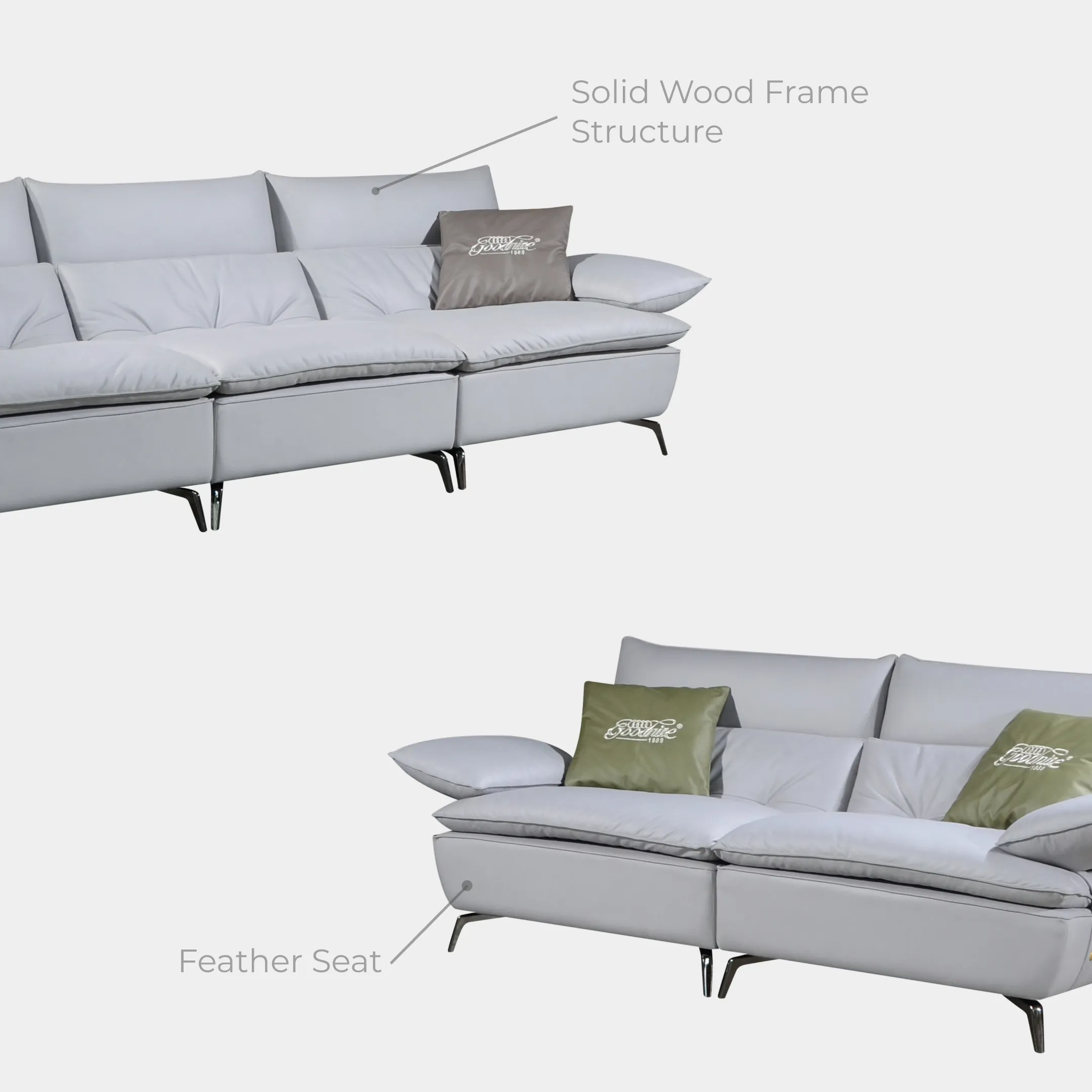 Goodnite Fabric Sofa (ML9000), 1 Seater/ 2 Seater/ 3 Seater/ 1+3 Seater, 5 Years Warranty