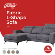Goodnite Fabric L-Shape Sofa (377), 3 Years Warranty
