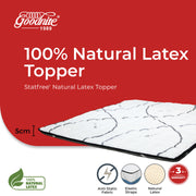 Goodnite Statfree® Natural Latex Topper (Single/ Super Single/ Queen/ King)