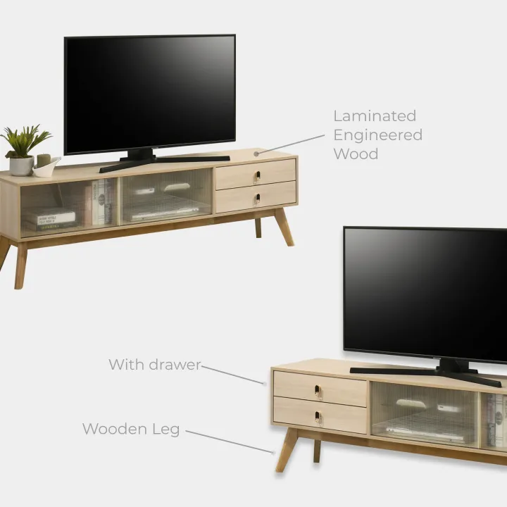Goodnite Living Set (SATV615207+SACT615208), 6Ft TV Cabinet/ Coffee Table