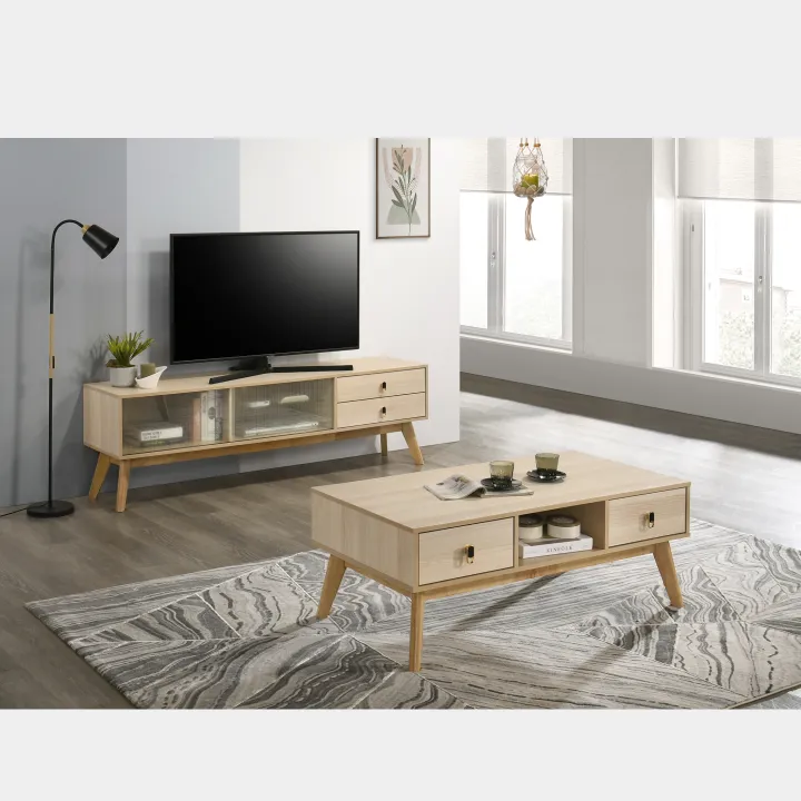 Goodnite Living Set (SATV615207+SACT615208), 6Ft TV Cabinet/ Coffee Table