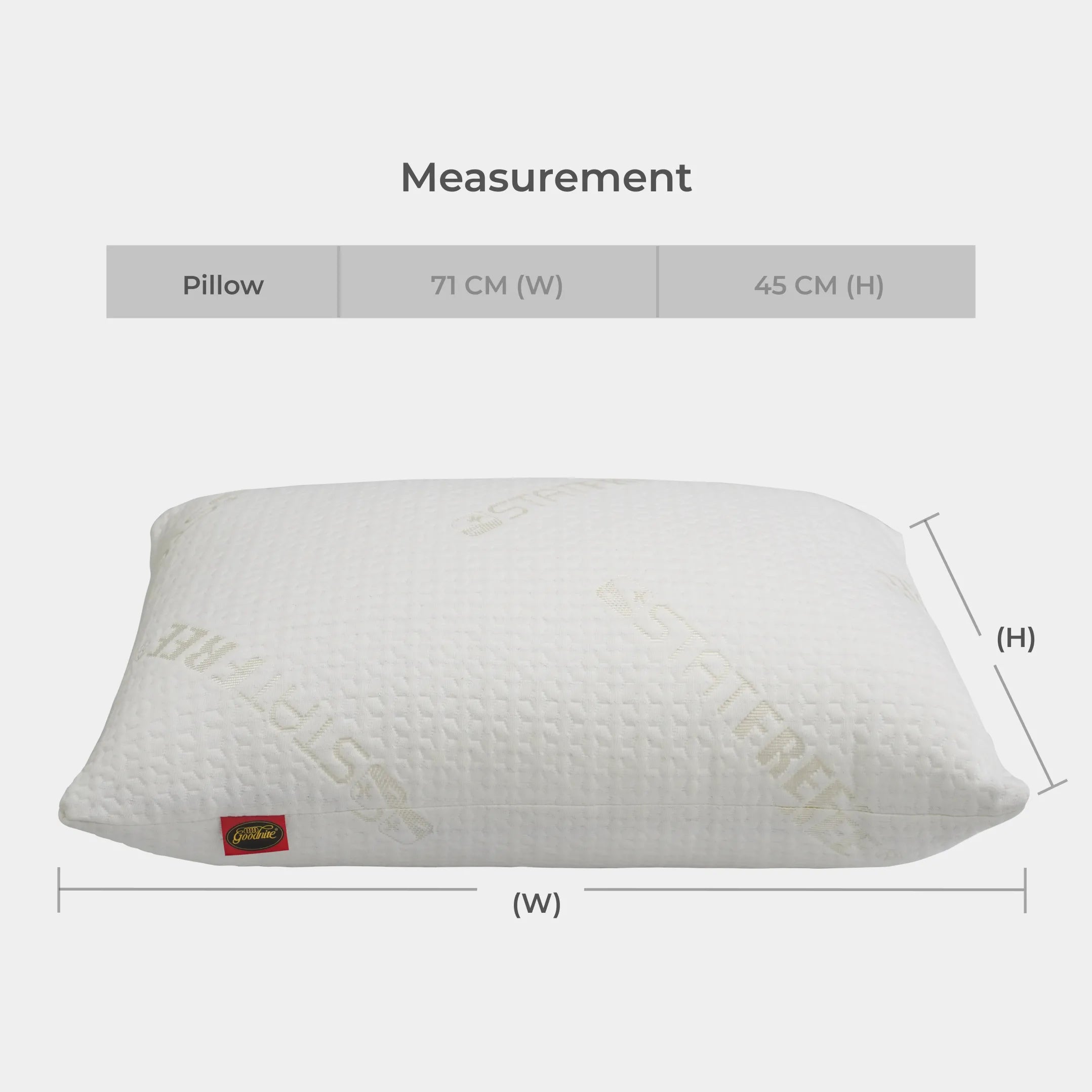 Goodnite Statfree® Queensland Microfiber Pillow 71cm x 45cm x 1.3kg