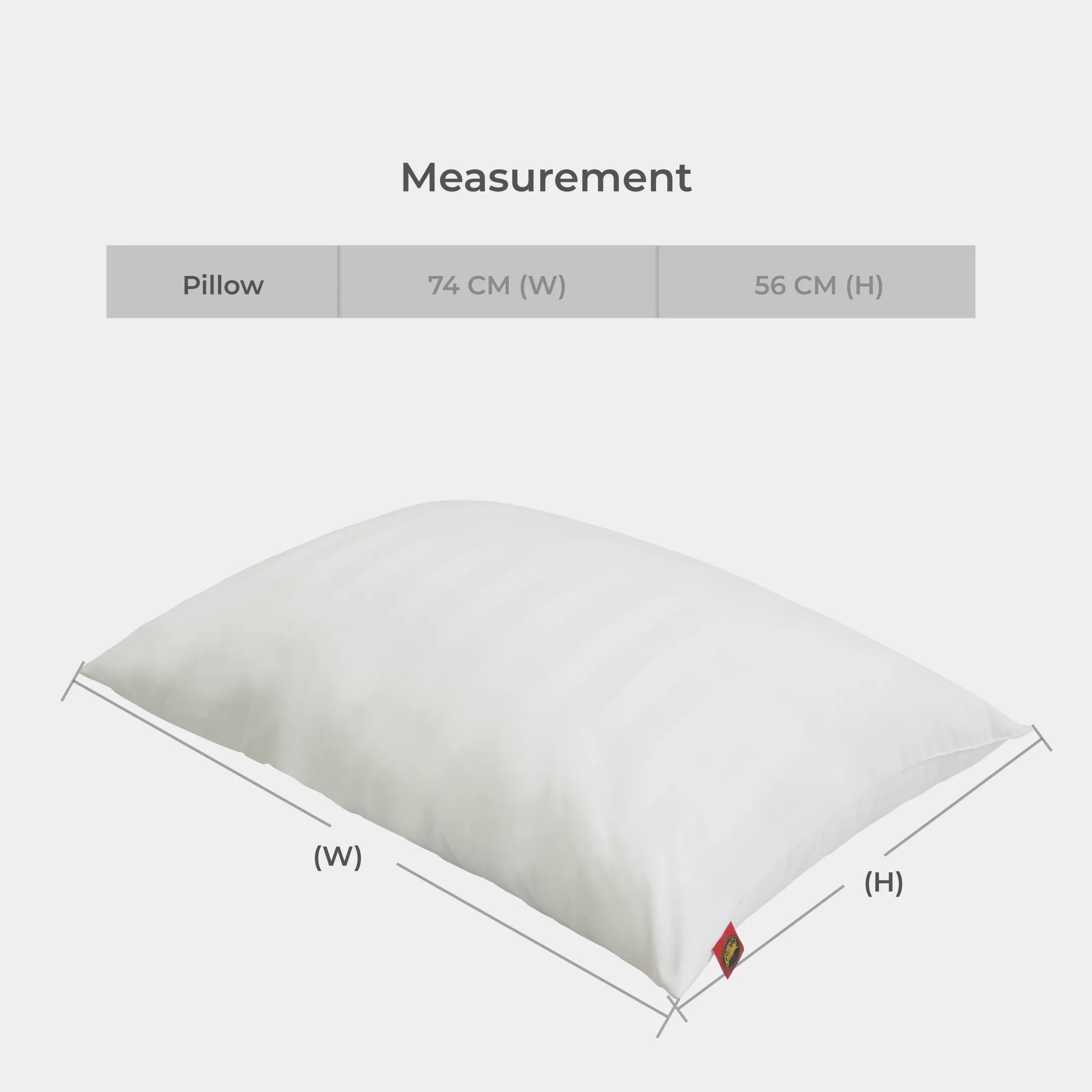 Goodnite Hoteluxe Microfiber Pillow 74cm x 56cm x 1.6kg (Hotel Pillow)