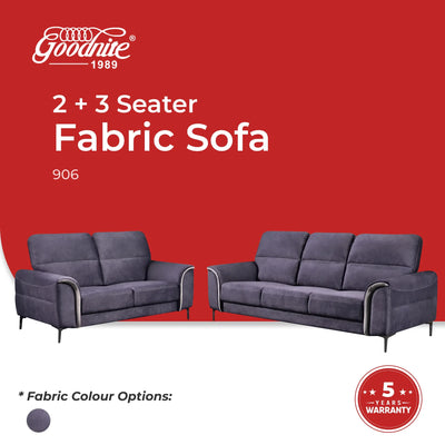 Goodnite Fabric Sofa (906),1 Seater/ 2 Seater/ 3 Seater/ 2+3 Seater/ 5 Years Warranty