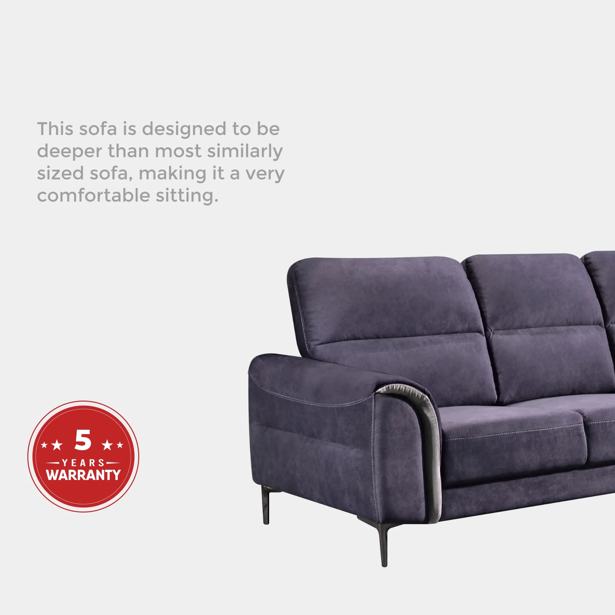 Goodnite Fabric Sofa (906),1 Seater/ 2 Seater/ 3 Seater/ 2+3 Seater/ 5 Years Warranty