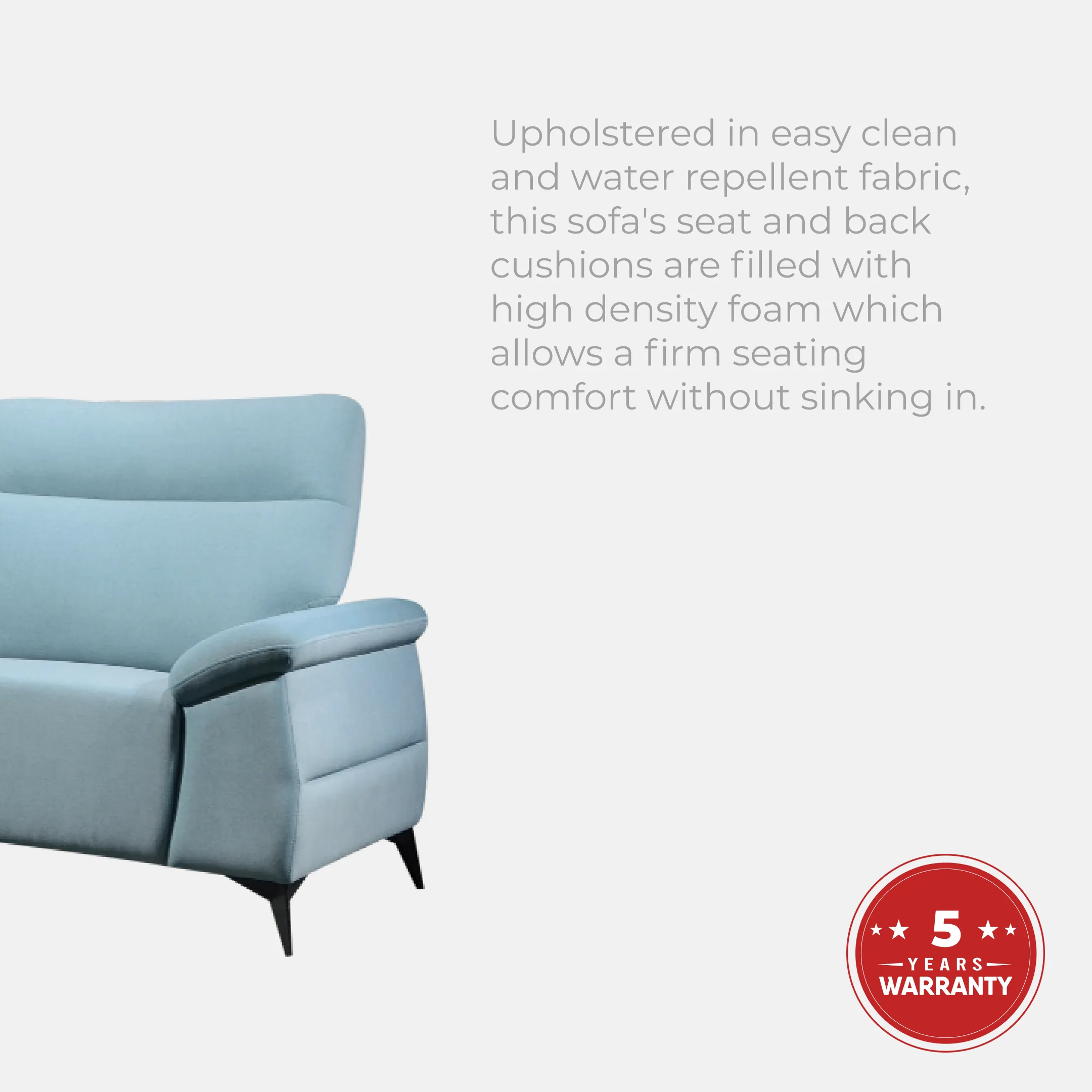 Goodnite Fabric Sofa (3009), 1 Seater/ 2 Seater/ 3 Seater/ 2+3 Seater/ 5 Years Warranty