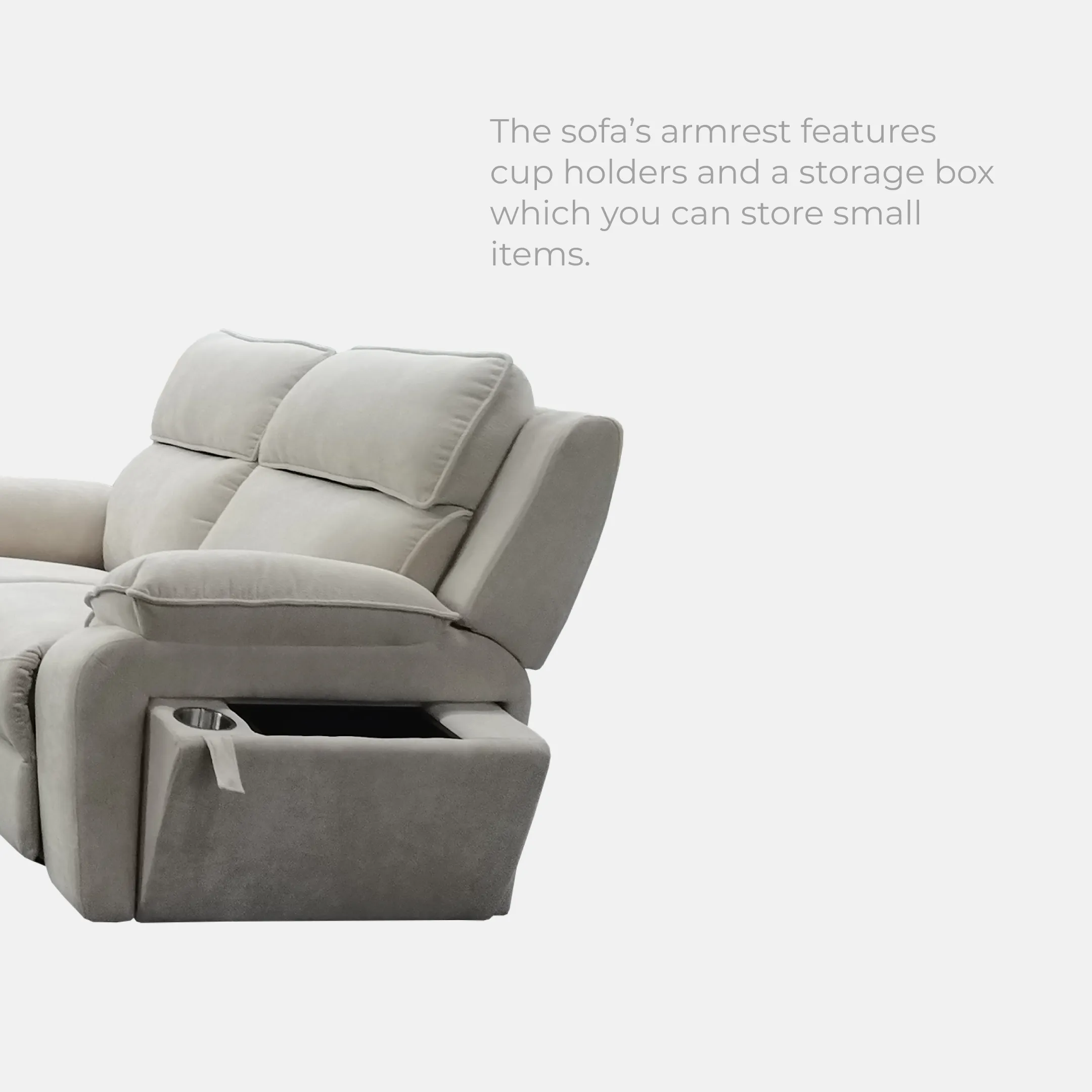Goodnite Fabric Recliner Sofa (NCP611), 1 Seater Recliner/ 2 Seater/ 3 Seater/1R+3 Seater, 5 Years Warranty