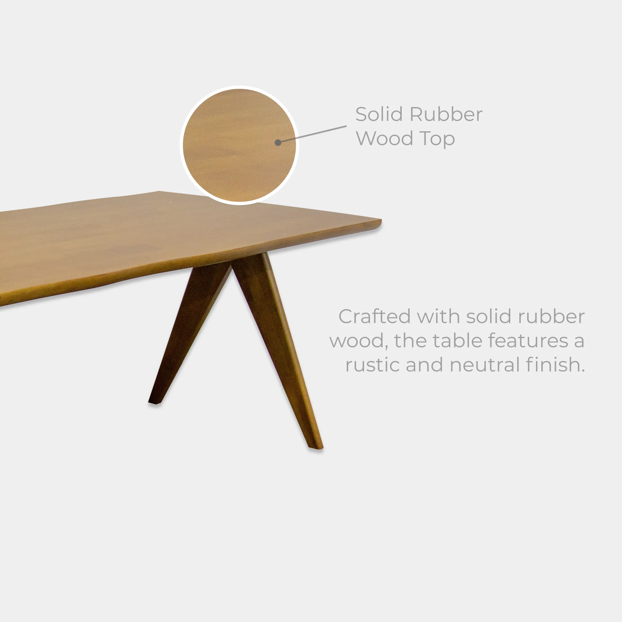 Goodnite (1+2+Bench) / (1+4+Bench) Solid Rubber Wood Dining Set