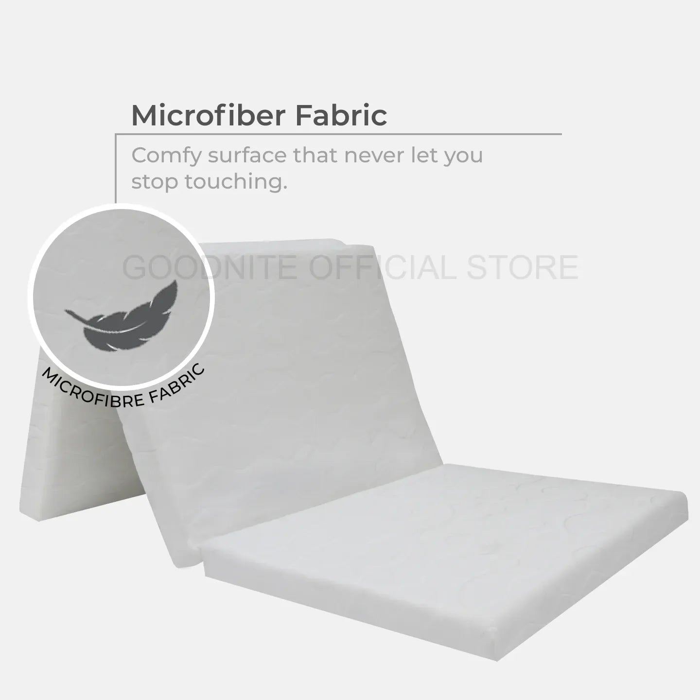 Goodnite Sealand Foldable Mattress (4 Inch), Removable Zip Cover