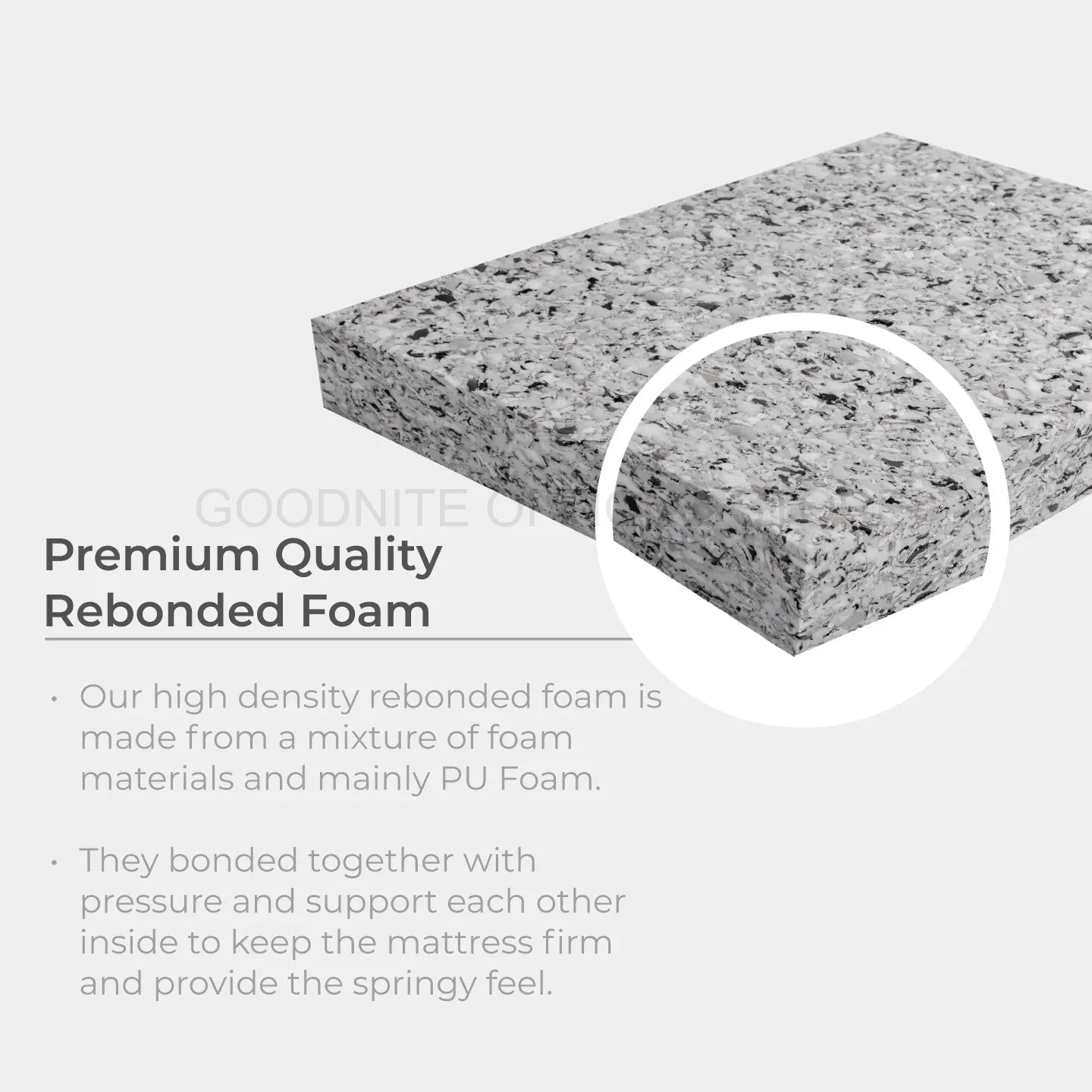 Goodnite Sealand Foldable Mattress (4 Inch), Removable Zip Cover