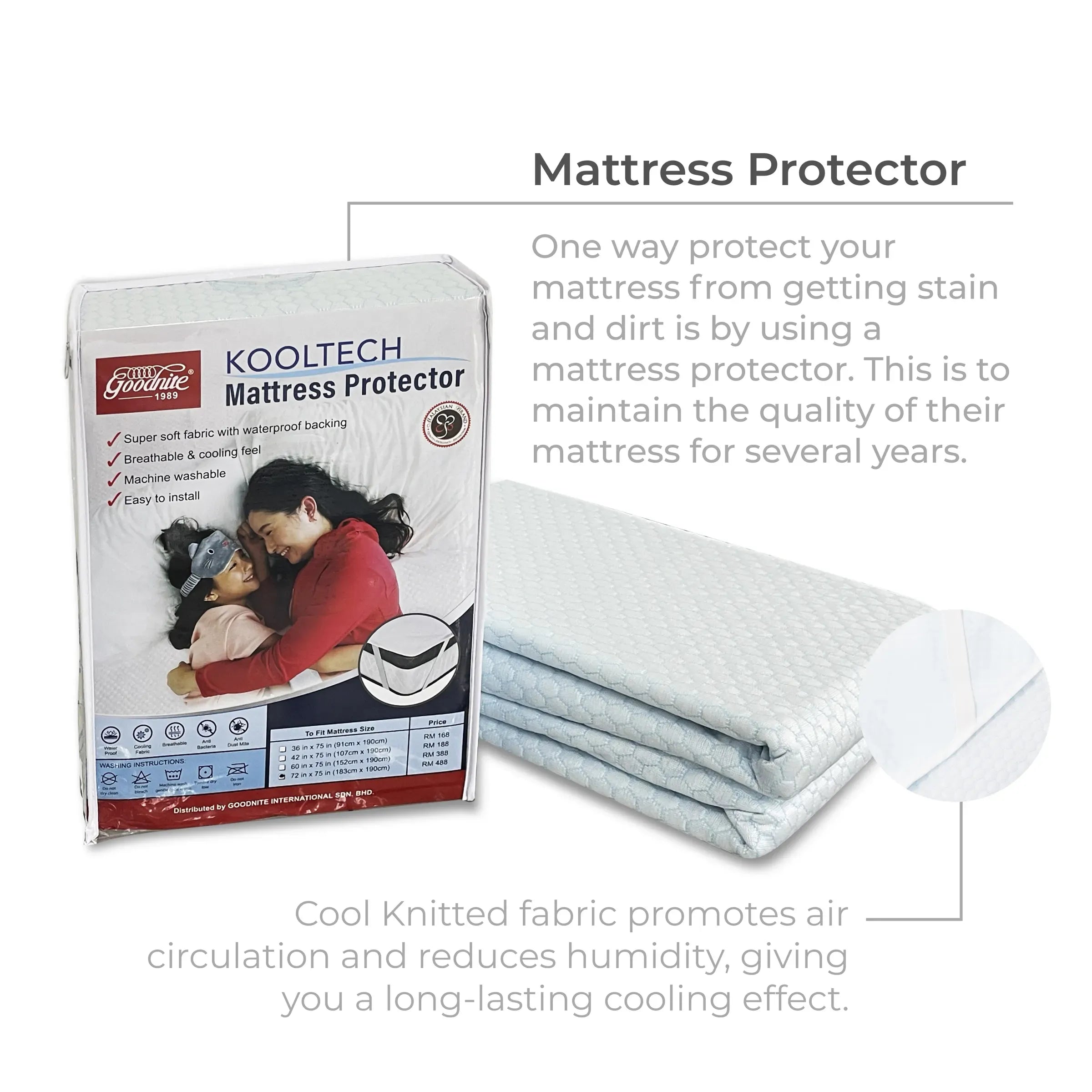 Goodnite KoolTech Mattress Protector (Single/ Super Single/ Queen/ King)