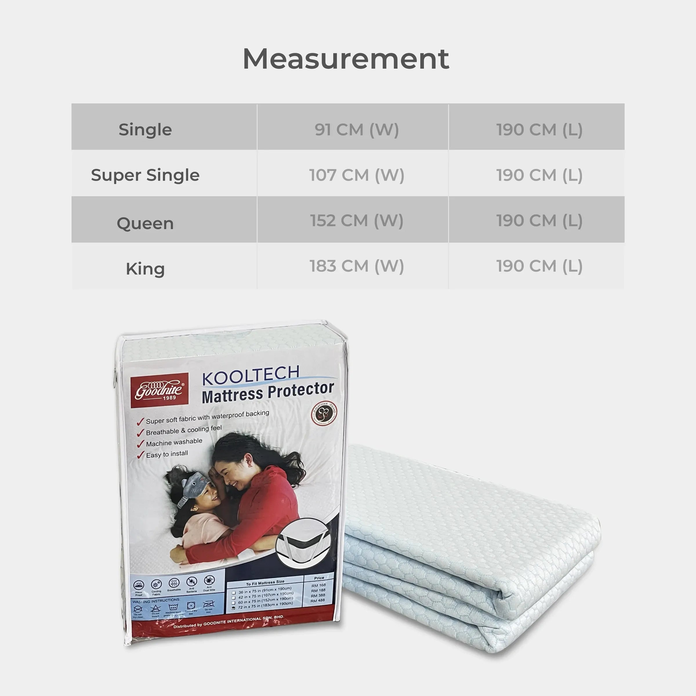 Goodnite KoolTech Mattress Protector (Single/ Super Single/ Queen/ King)