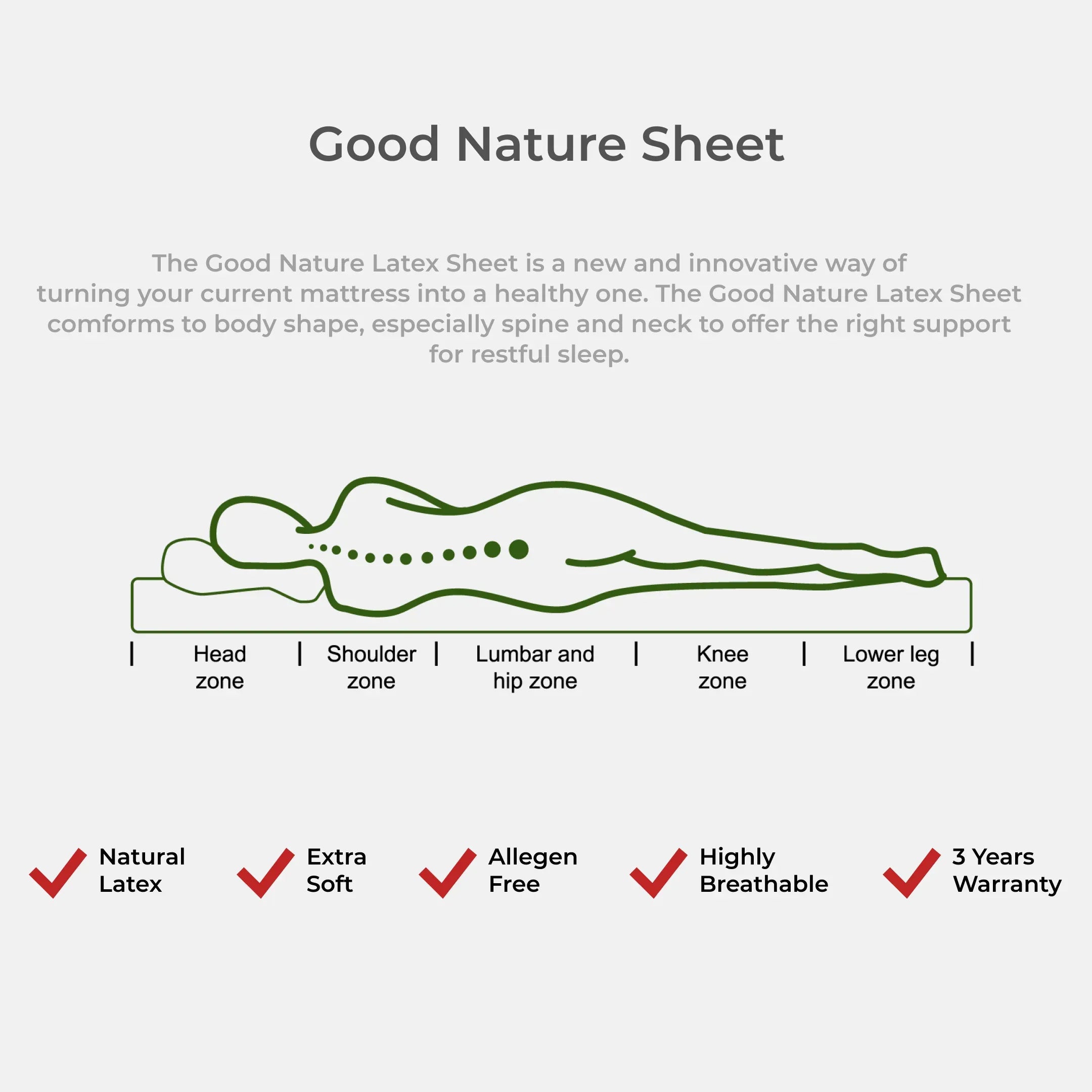 Goodnite Good Latex Sheet (Single/ Super Single/ Queen/ King)