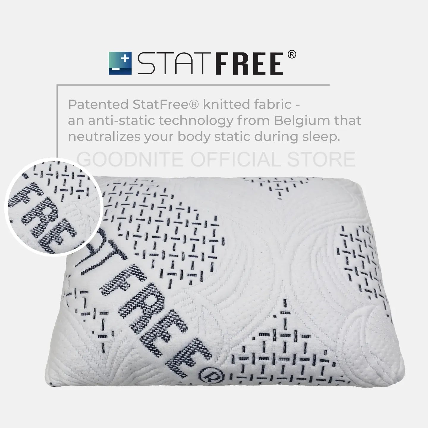 Goodnite Statfree® Travel Pillow (Mini Pillow with Zip)