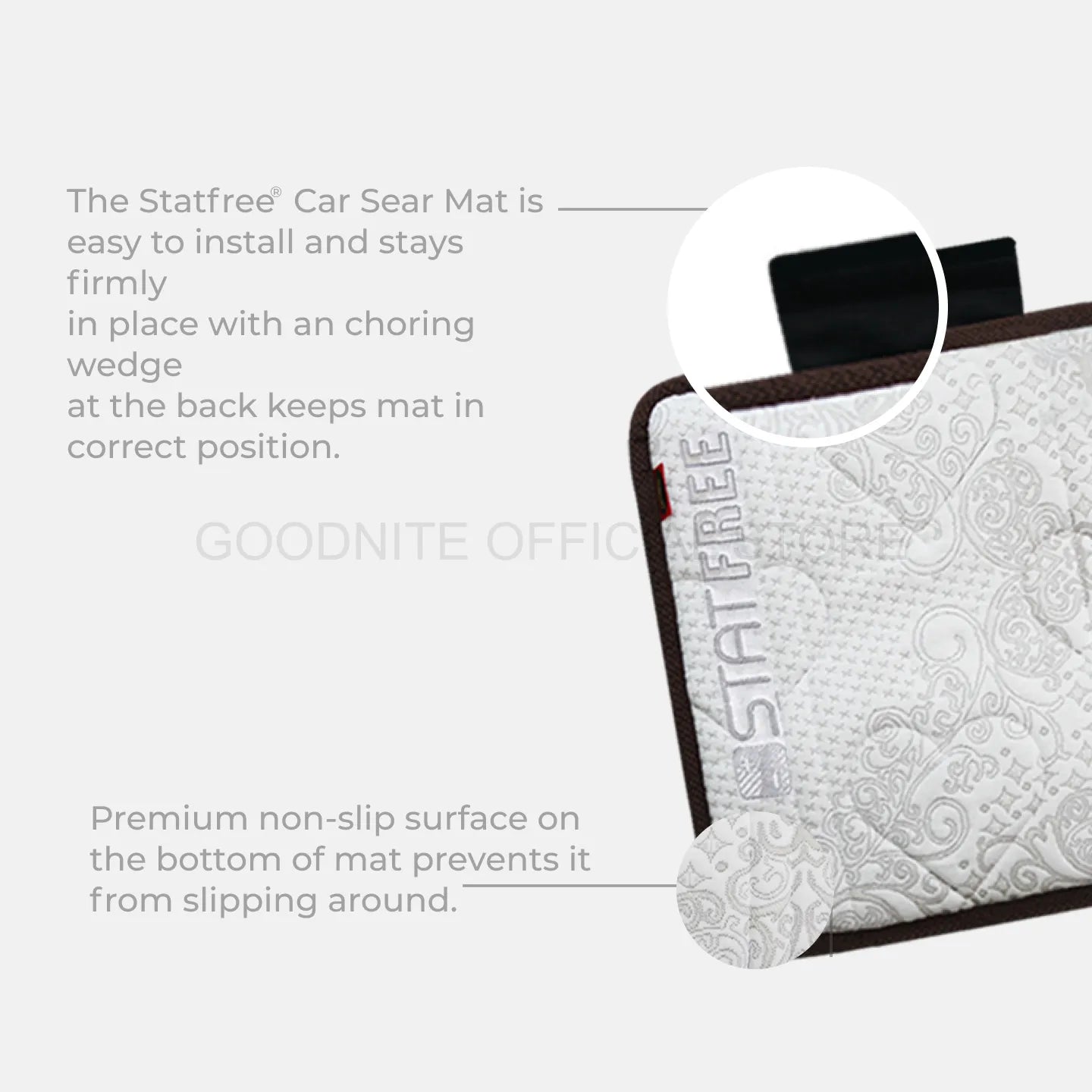 Goodnite Statfree® Car Seat Mat (Premium Quality)