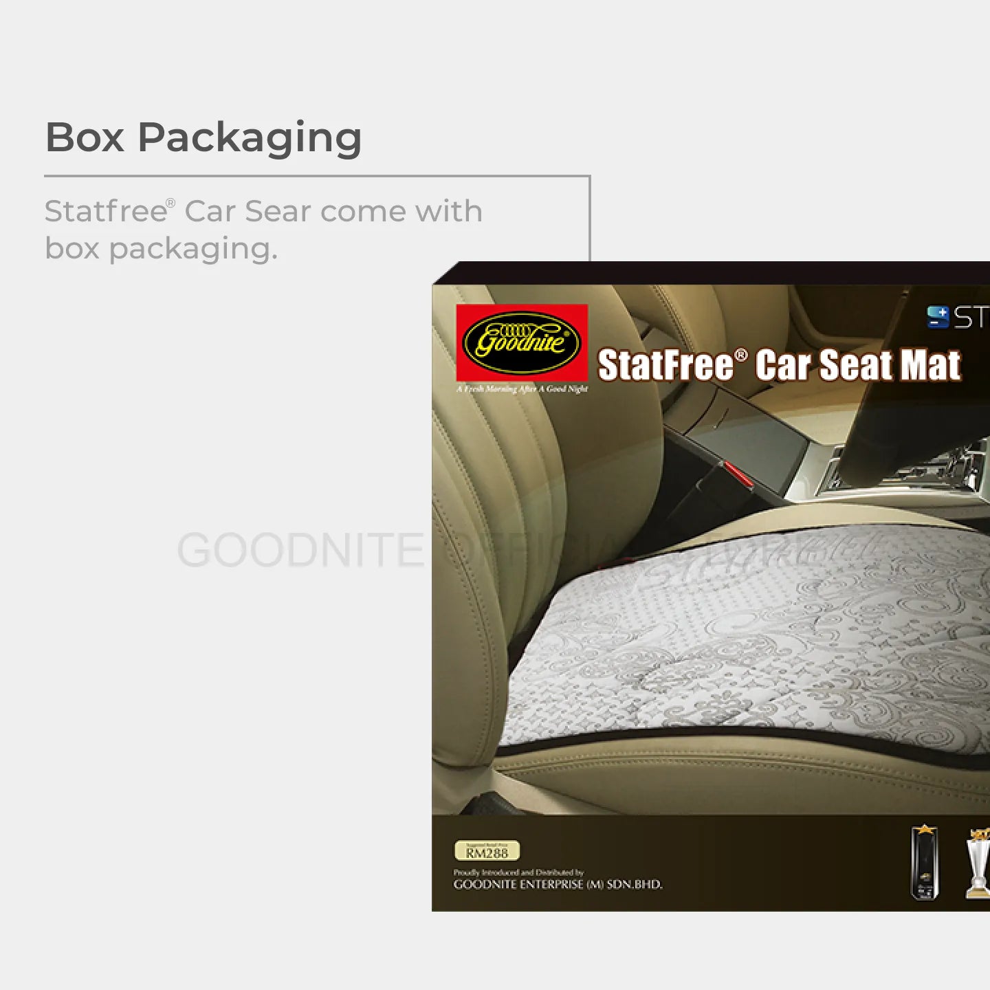 Goodnite Statfree® Car Seat Mat (Premium Quality)