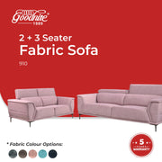 Goodnite Fabric Sofa (910), 1 Seater/ 2 Seater/ 3 Seater/ 2+3 Seater, 5 Years Warranty