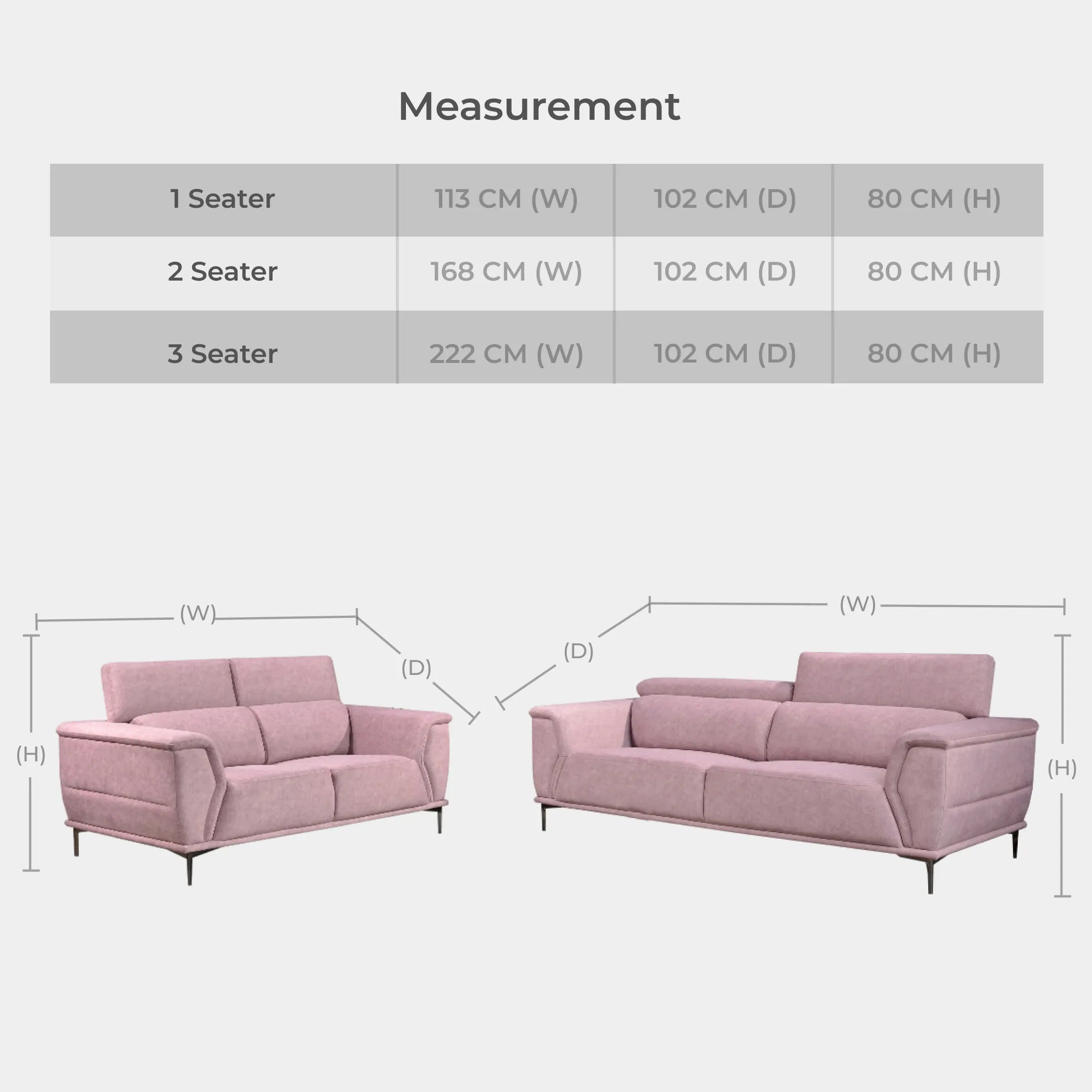 Goodnite Fabric Sofa (910), 1 Seater/ 2 Seater/ 3 Seater/ 2+3 Seater, 5 Years Warranty