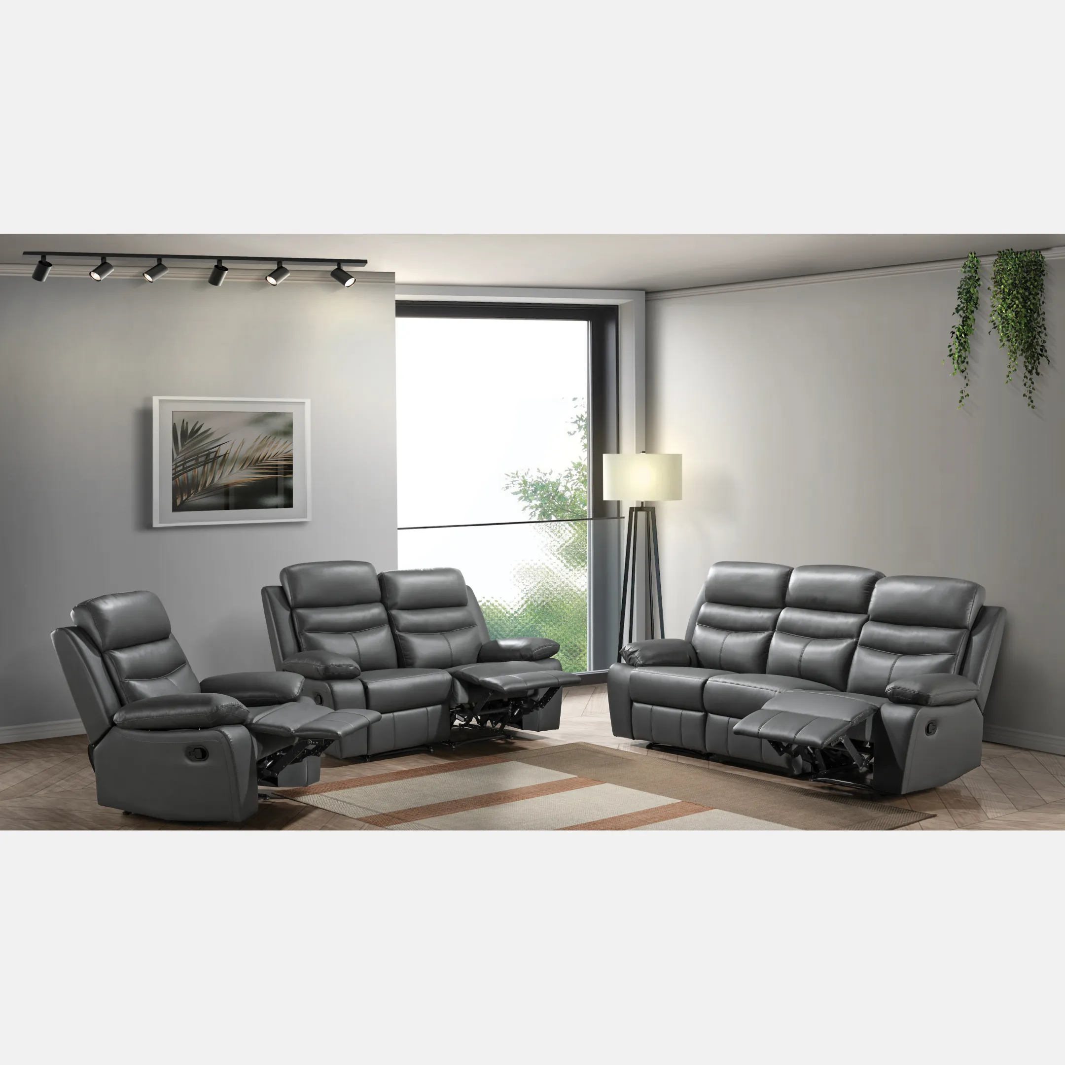 Goodnite Half Leather Recliner Sofa (CCNI 1266), 1 Seater Recliner/ 2 Seater Recliner/ 3 Seater Recliner/ 2+3 Seater Recliner, 3 Years Warranty