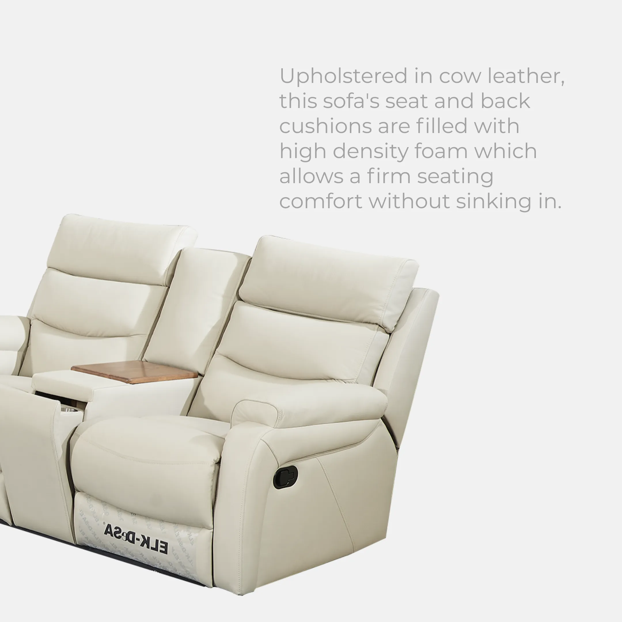 Goodnite Half Leather Recliner Sofa (EDSD5098), 1 Seater Recliner/ 2 Seater Recliner with Console/ 3 Seater Recliner/ 2+3 Seater Recliner, 5 Years Warranty