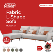 Goodnite Fabric L-Shape Sofa (ML9004), 5 Years Warranty