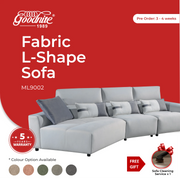 Goodnite Fabric L-Shape Sofa (ML9002), 5 Years Warranty