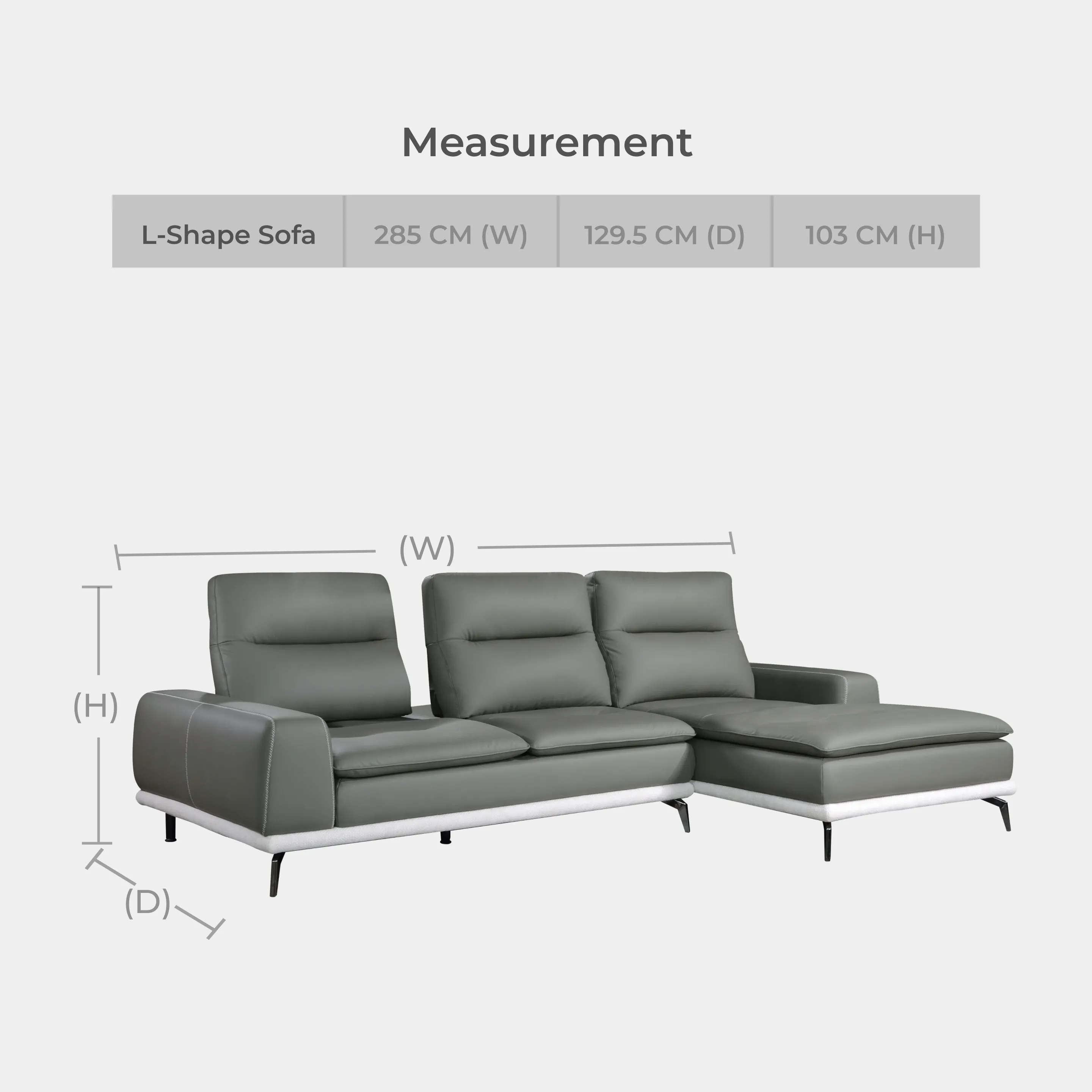 Goodnite PU Leather L-Shape Sofa (SF5100), 5 Years Warranty