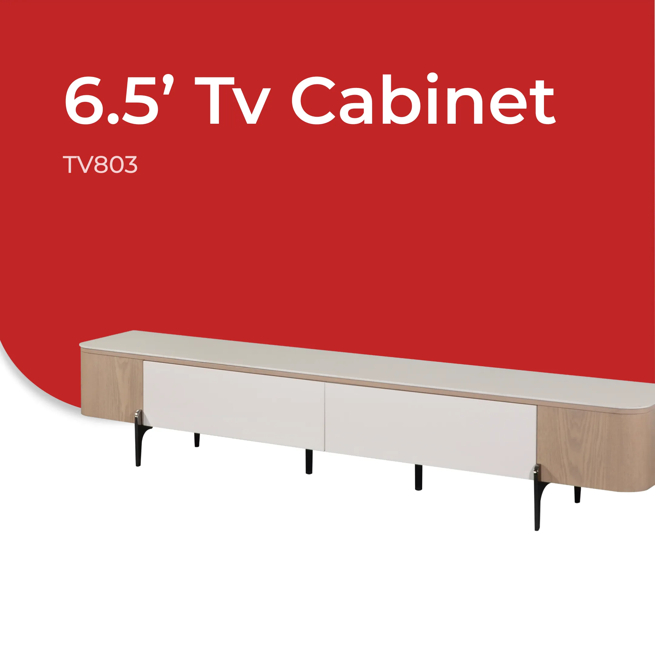 Goodnite Ceramic Top TV Cabinet with Ceramic + Wooden Top Coffee Table