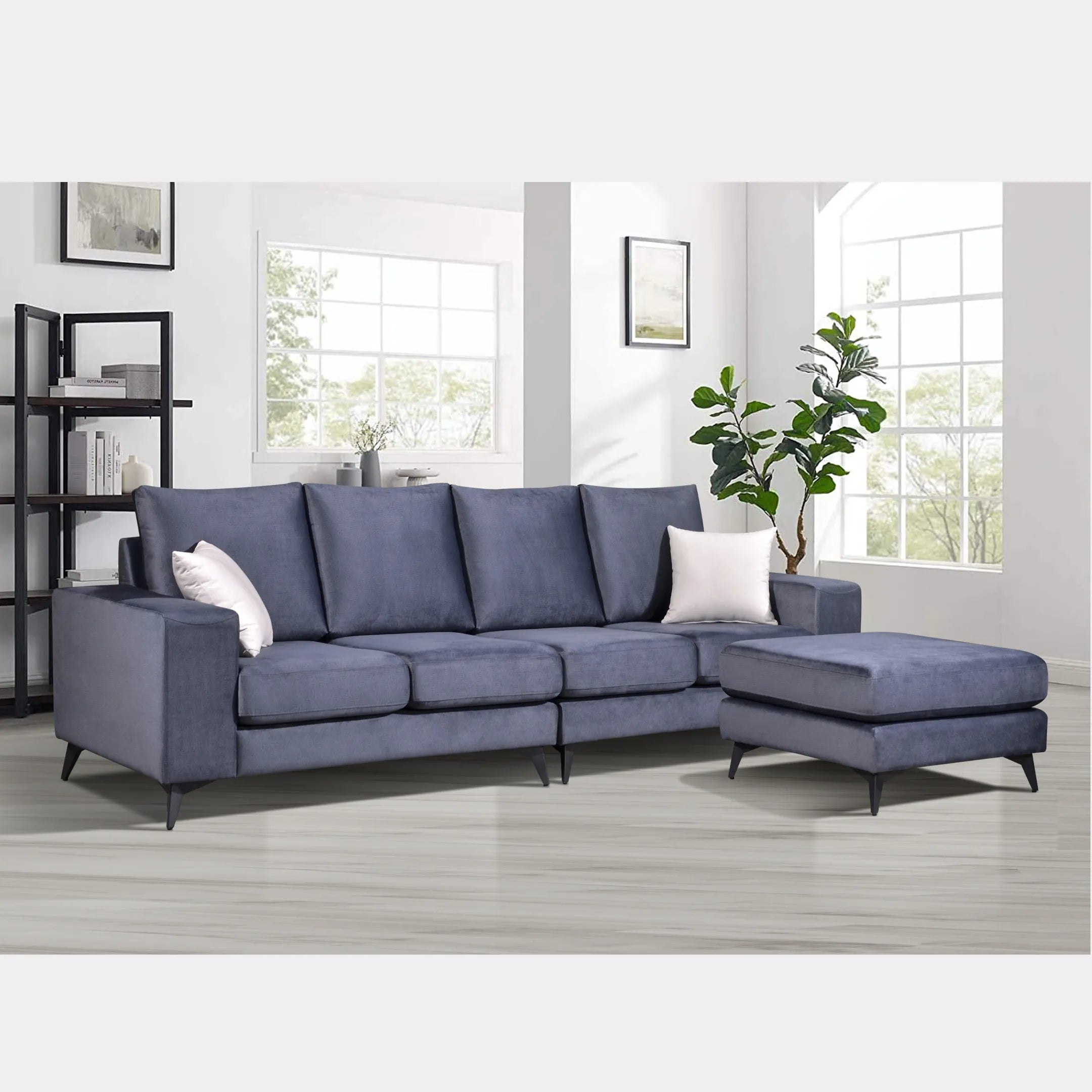 Goodnite Fabric L-Shape Sofa (ML3713), 5 Years Warranty