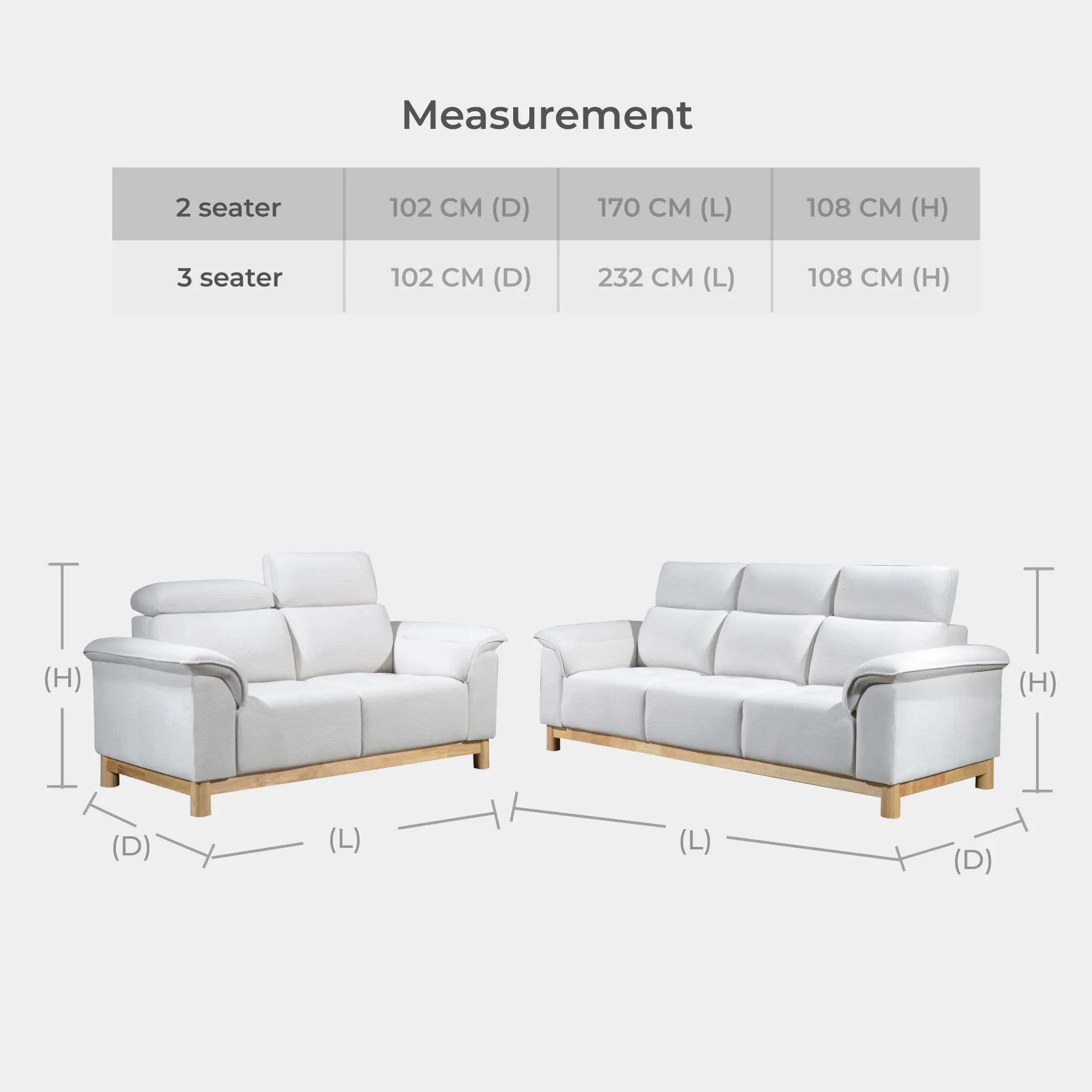 Goodnite Muji Sofa (M1345),  1 Seater/ 2 Seater/ 3 Seater/ 2+3 Seater/ 5 Years Warranty