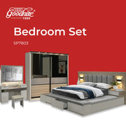 Goodnite Queen/ King Bedroom Set, Bedframe + Wardrobe + Dresser + Side Table (SP7803)