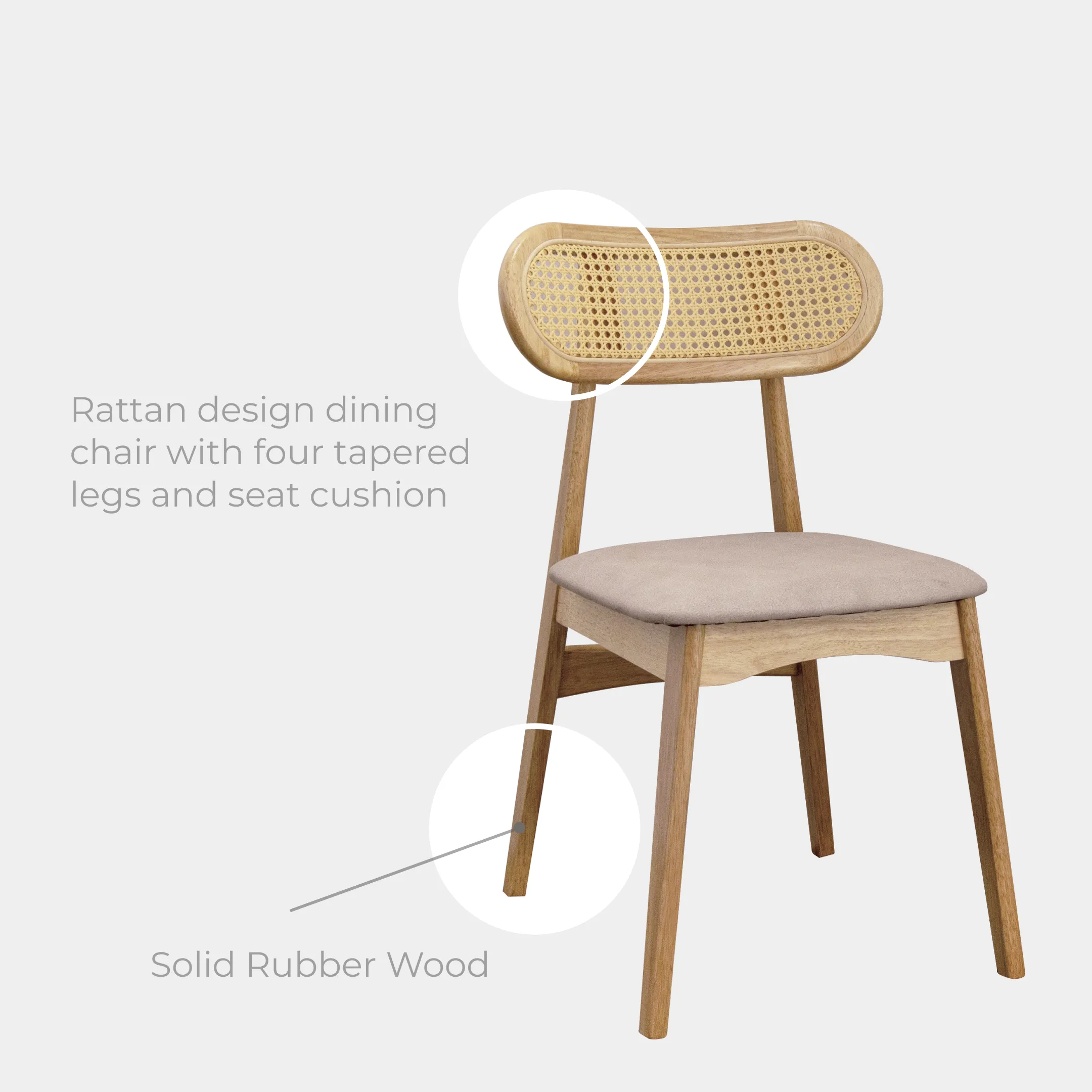 Goodnite (1+6) Marble Dining Set (W 1800mm), Nano Marble Table, Solid Rubber Wood Leg, Vitra Classic Chair