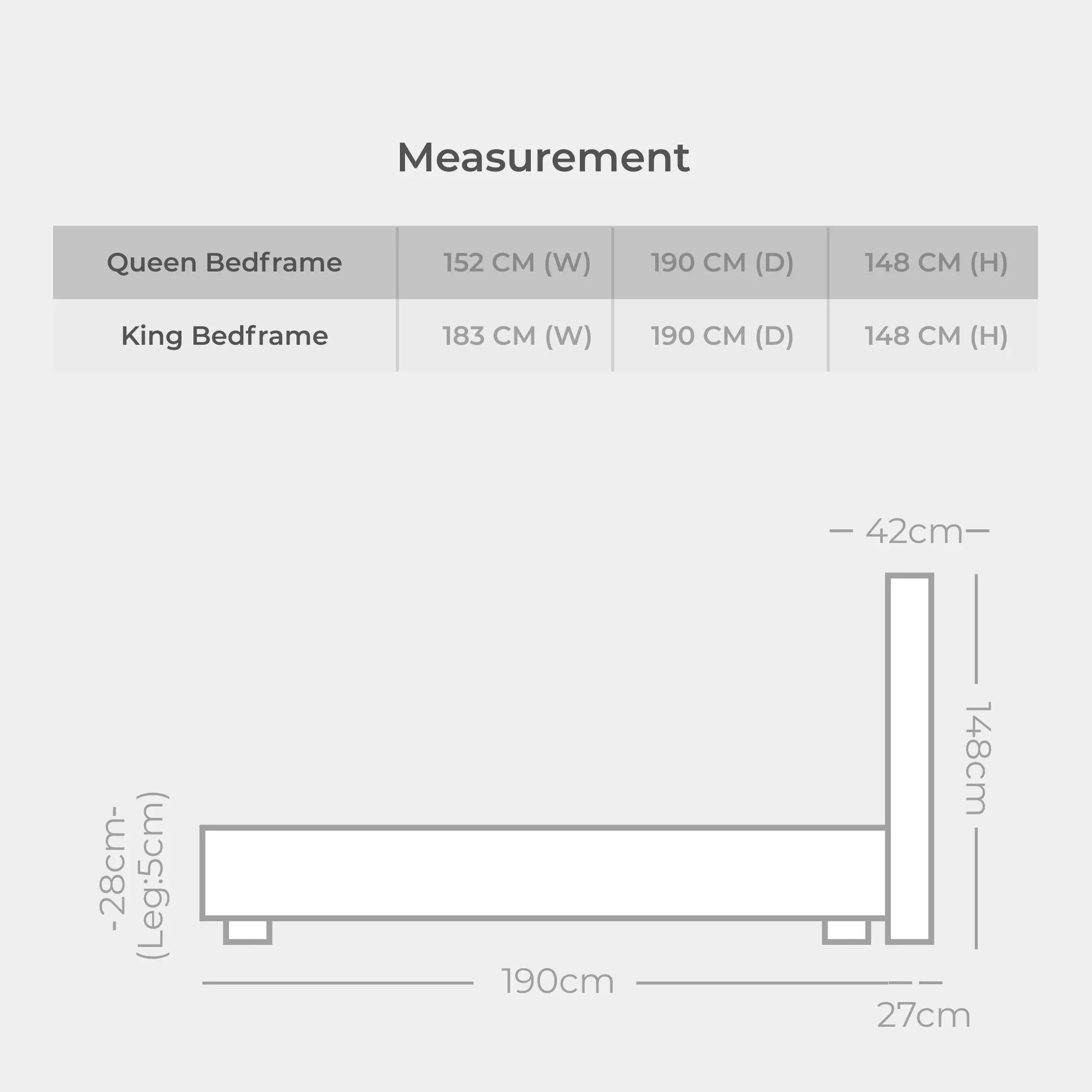 Goodnite CS8833 Bedframe (Single/ Super Single/ Queen/ King)