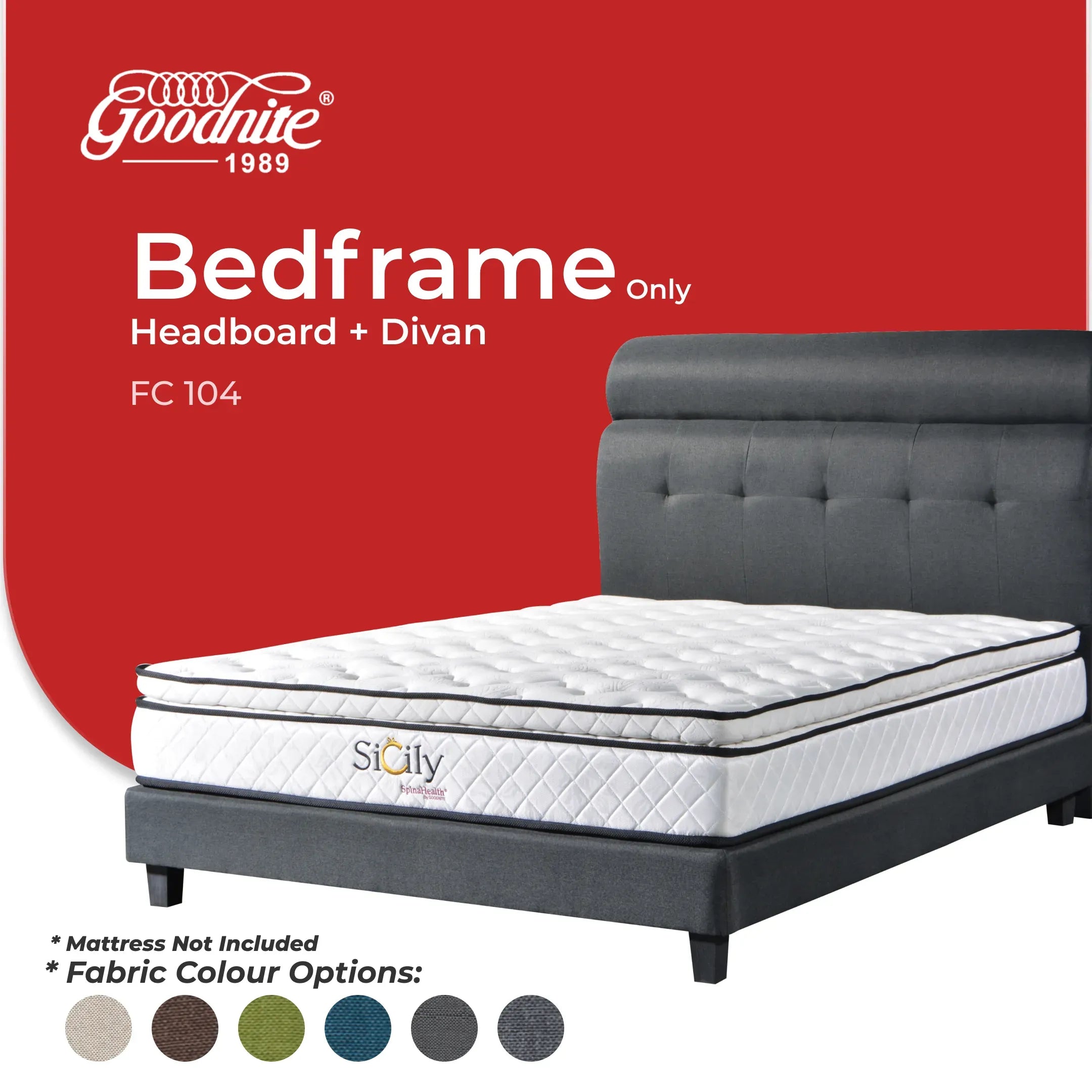 Goodnite FC104 Bedframe (Single/ Super Single/ Queen/ King)