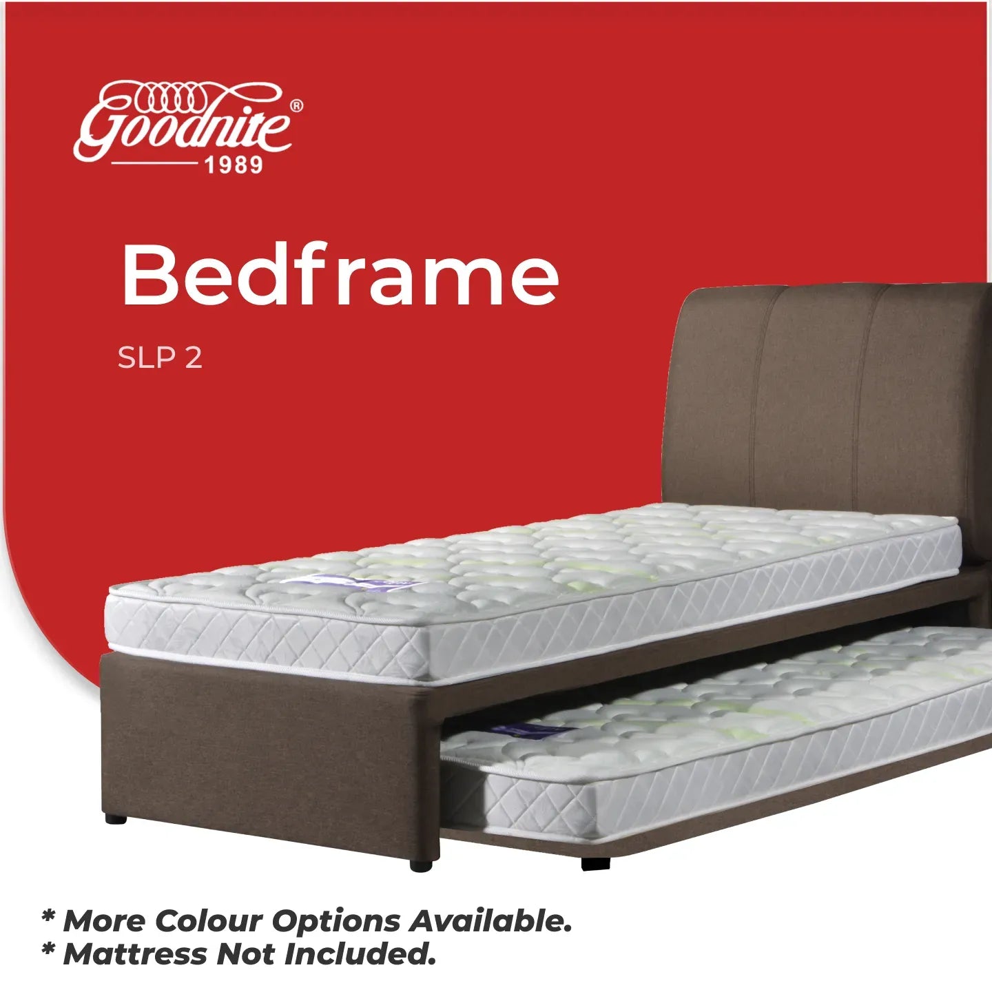 Goodnite SLP 2 Bedframe (Super Single Top + Single Size Bottom Wooden Pull Out Multi Divan)