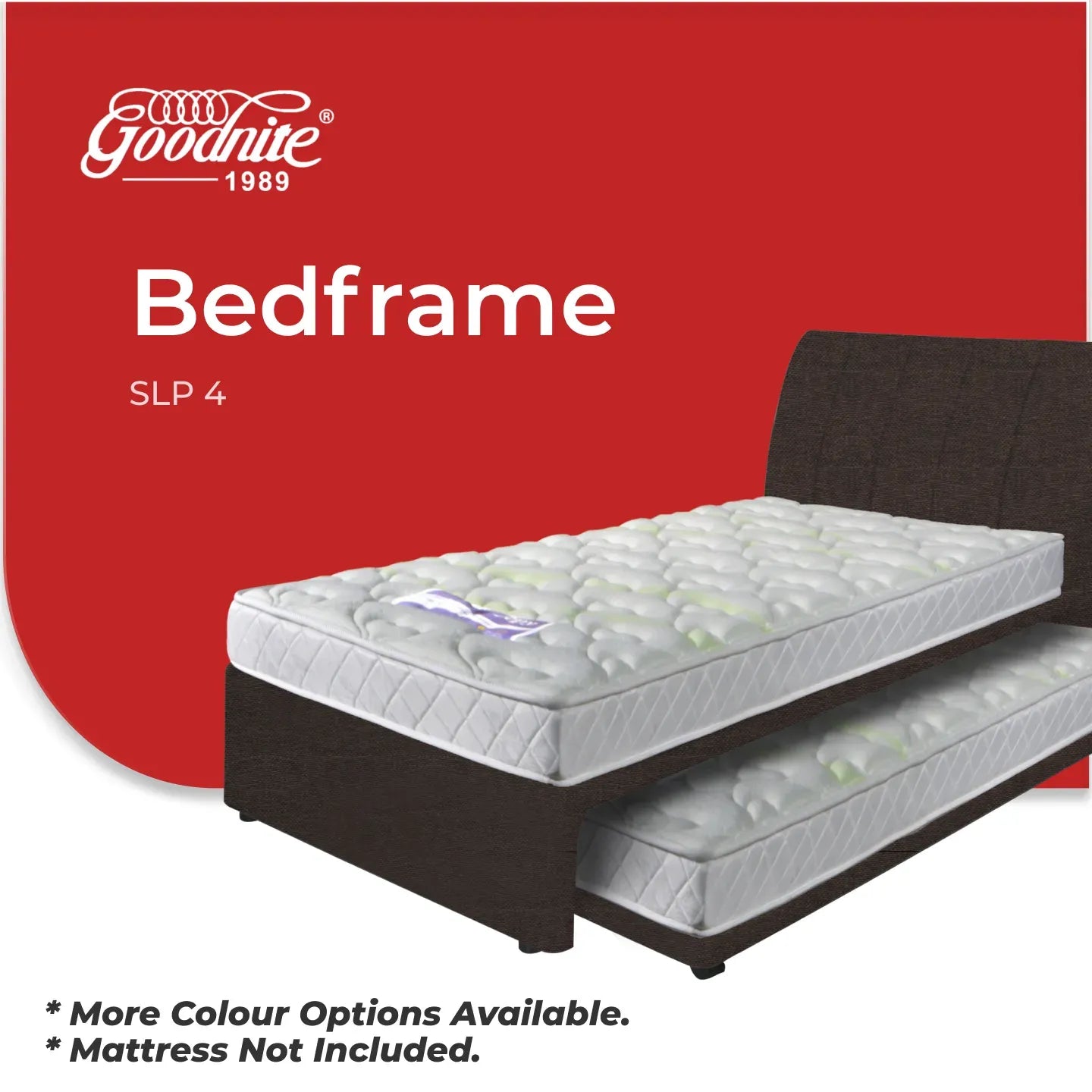 Goodnite SLP 4 Bedframe (Single or Super Single Top + Single Size Bottom Wooden Pull Out Multi Divan)