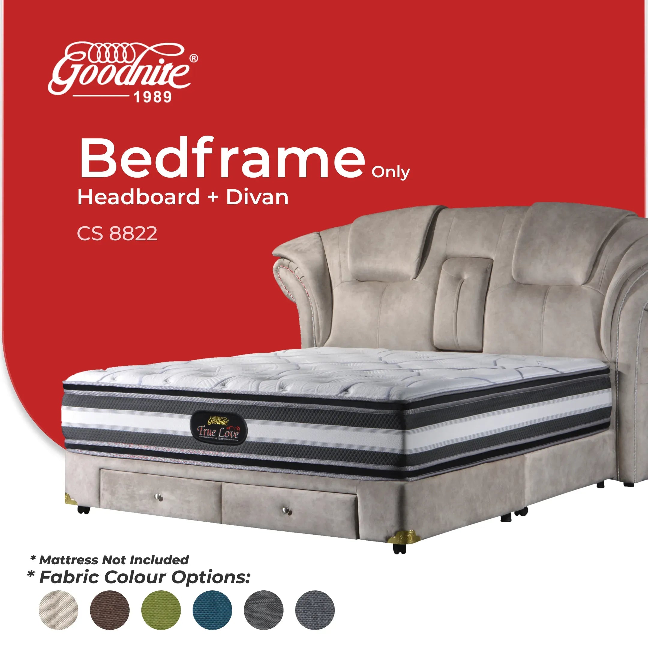 Goodnite CS8822 Bedframe (Single/ Super Single/ Queen/ King)